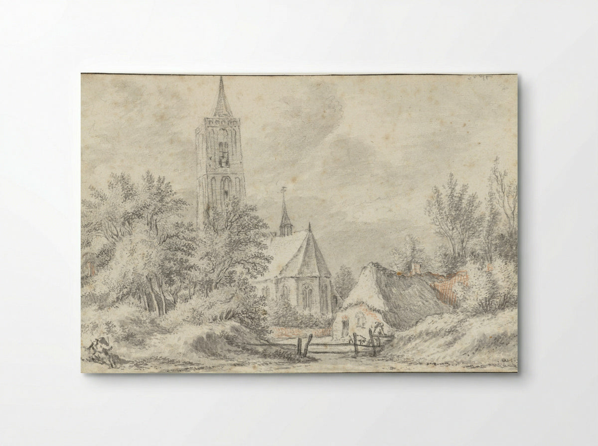 Gezicht op de kerk te Soest - Guillam Du Bois - Poster
