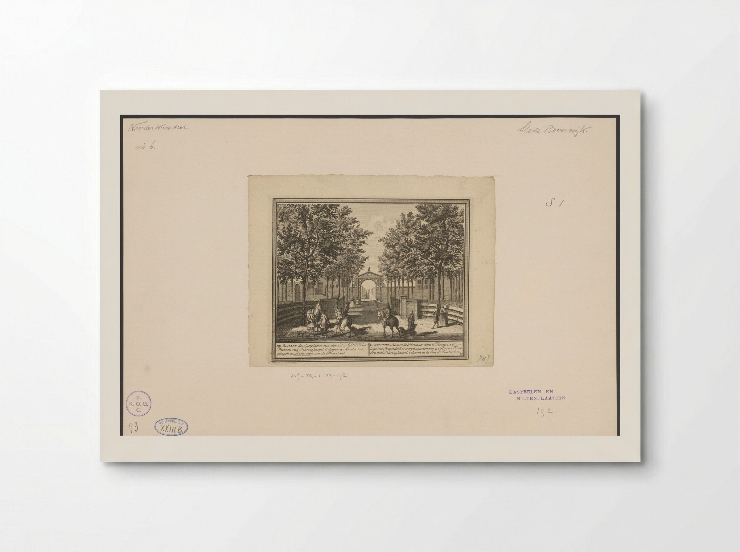 Gezicht op de lustplaats De Schans te Beverwijk - Hendrik de Leth - Poster