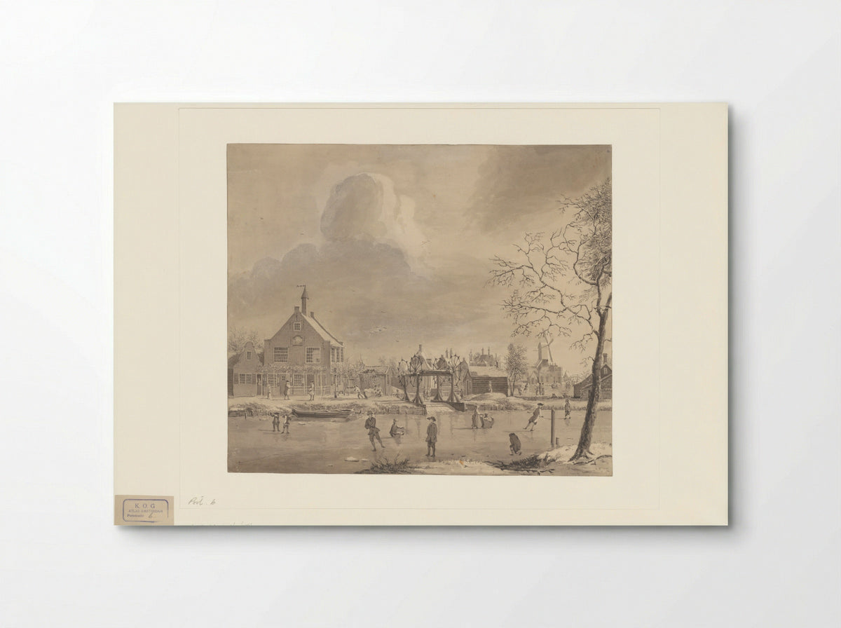 Gezicht op de overhaal bij de Boerenwetering - Nicolaes Aartman - Poster