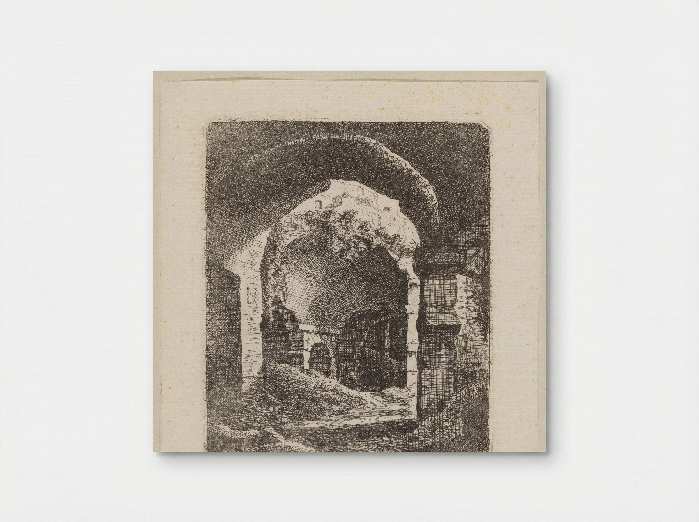 Gezicht op de ruïnes van het Colosseum - Johann Franz Ermels - Poster