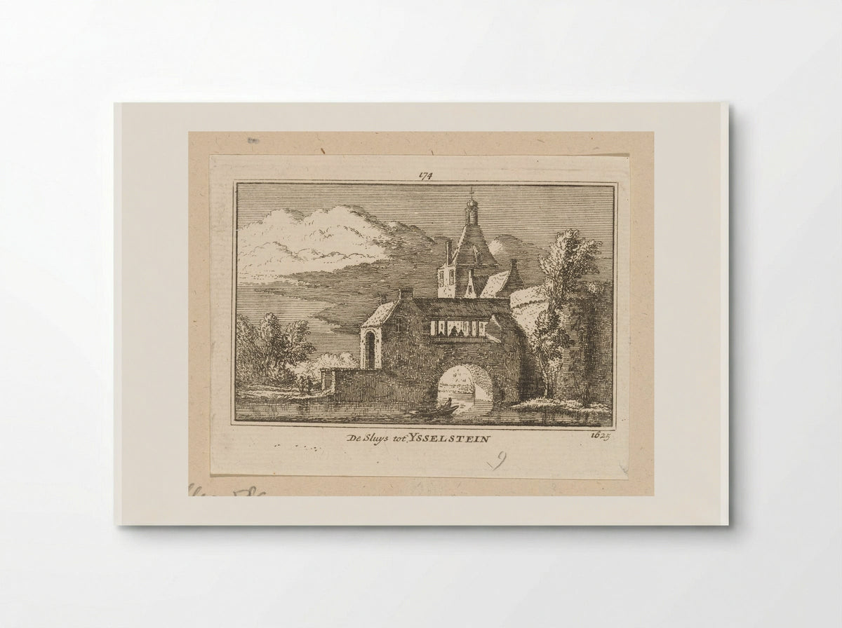 Gezicht op de sluis bij de IJsselpoort te IJsselstein - Abraham Rademaker - Poster