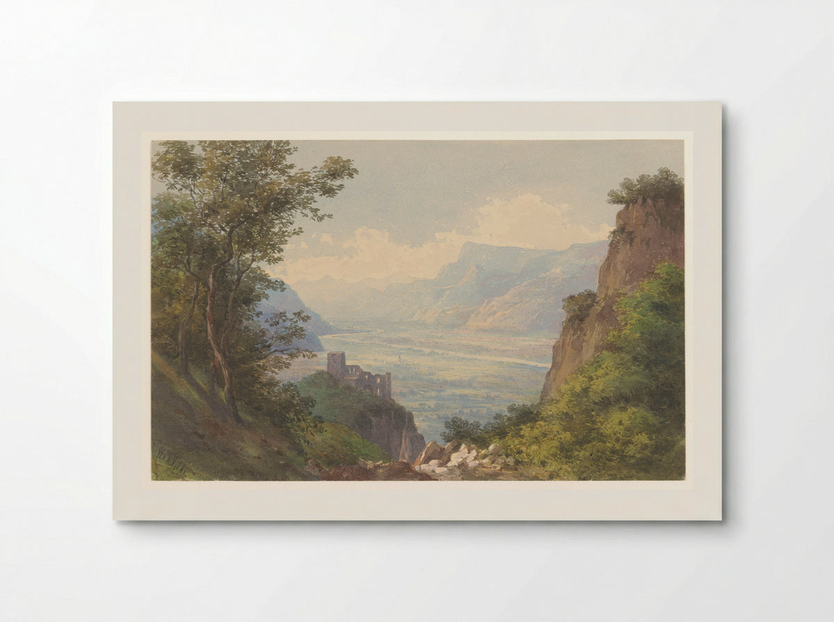 Gezicht op de vallei van Meran in Tirol - Charles William Meredith van de Velde - Poster