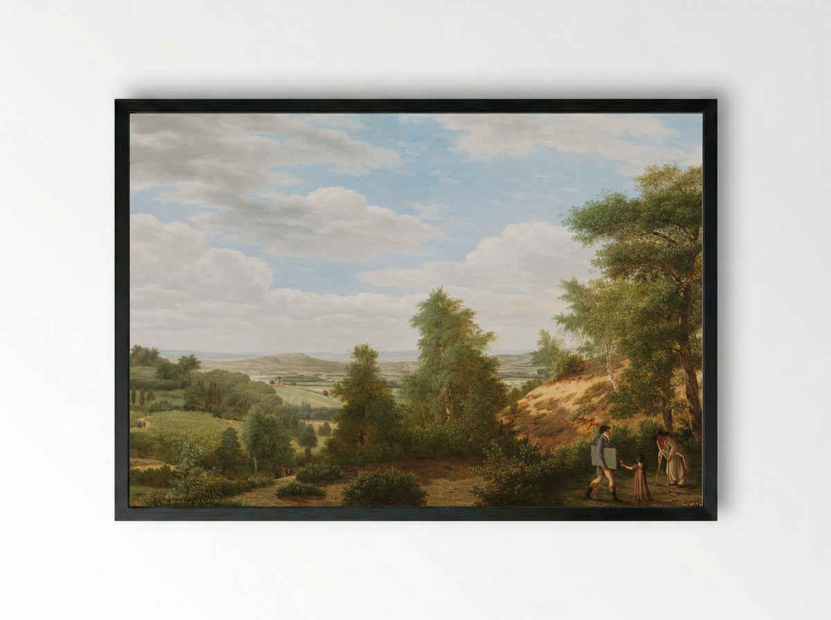 Gezicht op de vlakte van Montmorency bij Saint-Leu-la-Forêt - Pieter Rudolph Kleijn - Framed Print Black