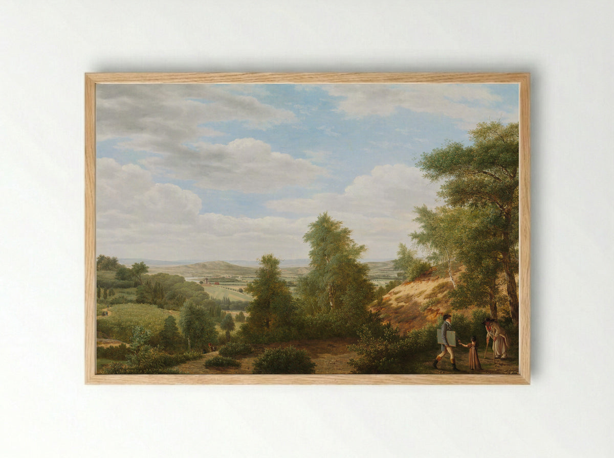 Gezicht op de vlakte van Montmorency bij Saint-Leu-la-Forêt - Pieter Rudolph Kleijn - Framed Print Wood
