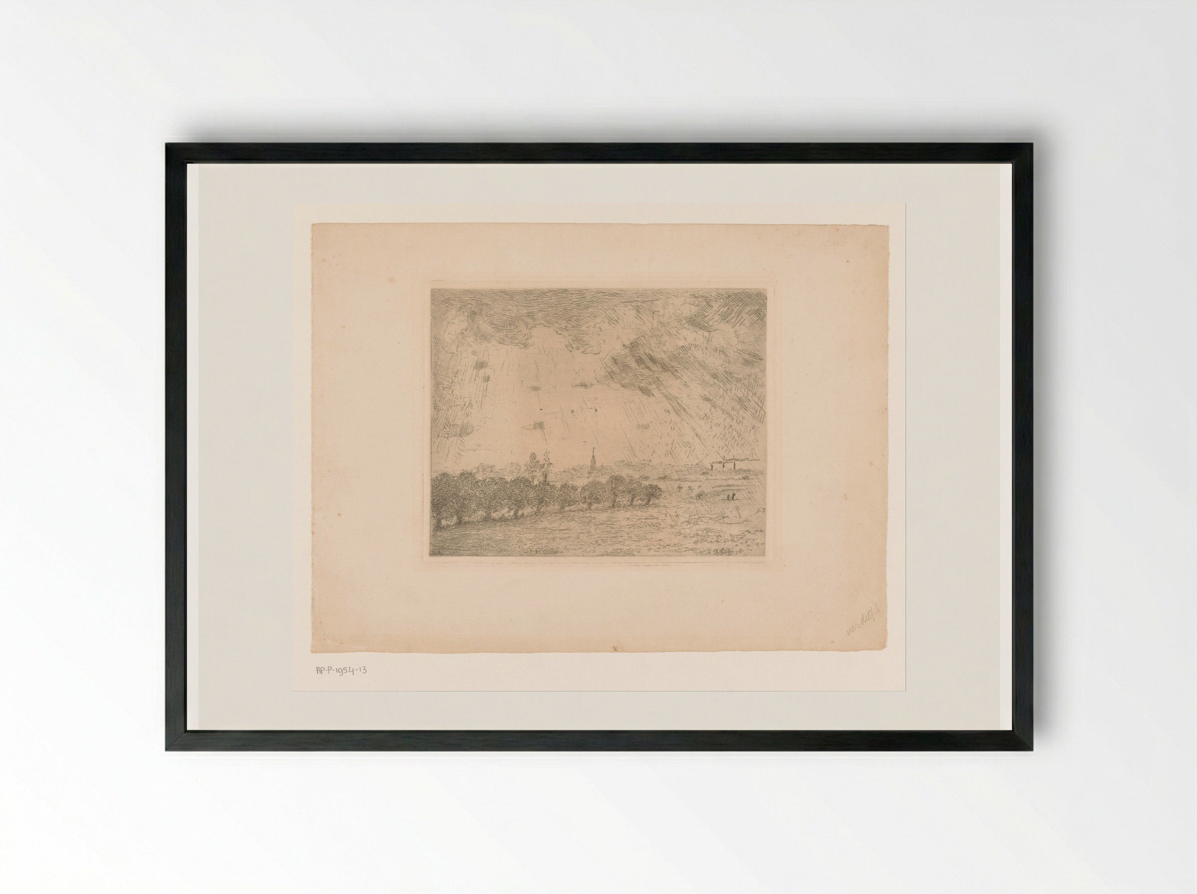 Gezicht op de weilanden bij Vilvoorde - Rik Wouters - Framed Print Black