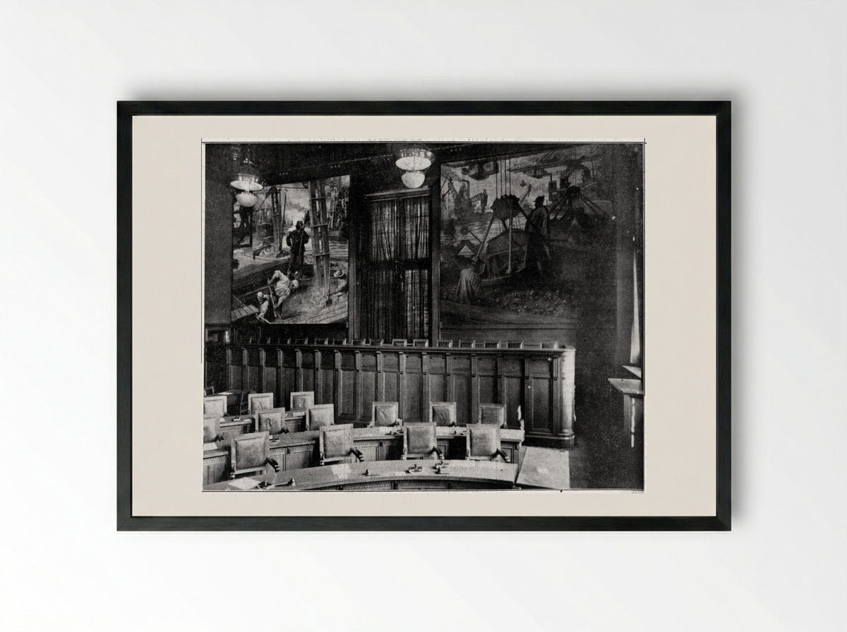 Gezicht op een gracht in Rotterdam - Marius Richters - Framed Print Black