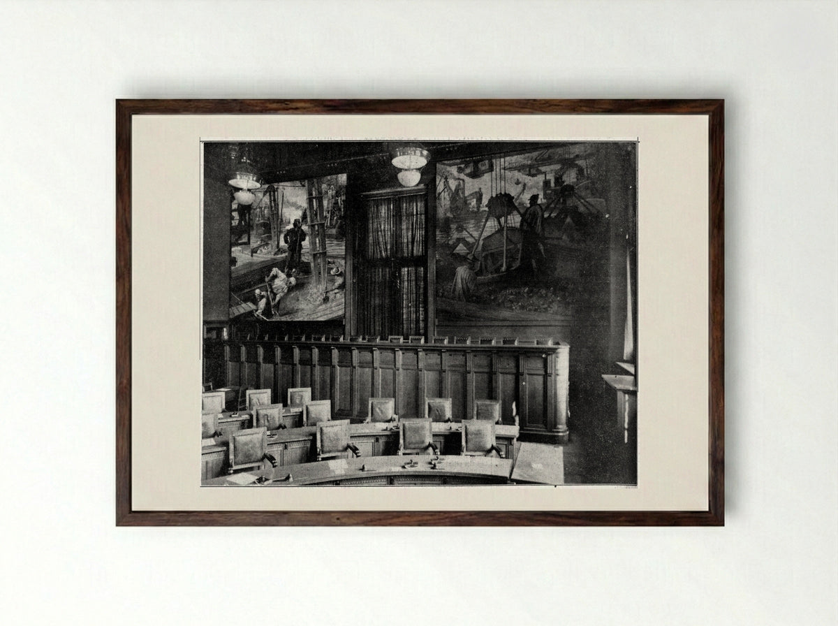 Gezicht op een gracht in Rotterdam - Marius Richters - Framed Print Dark Wood