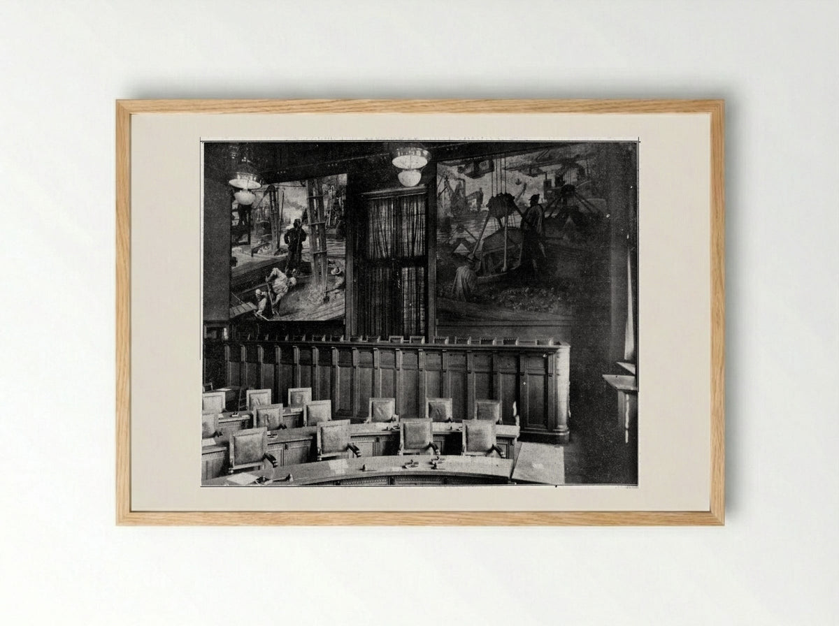 Gezicht op een gracht in Rotterdam - Marius Richters - Framed Print Wood