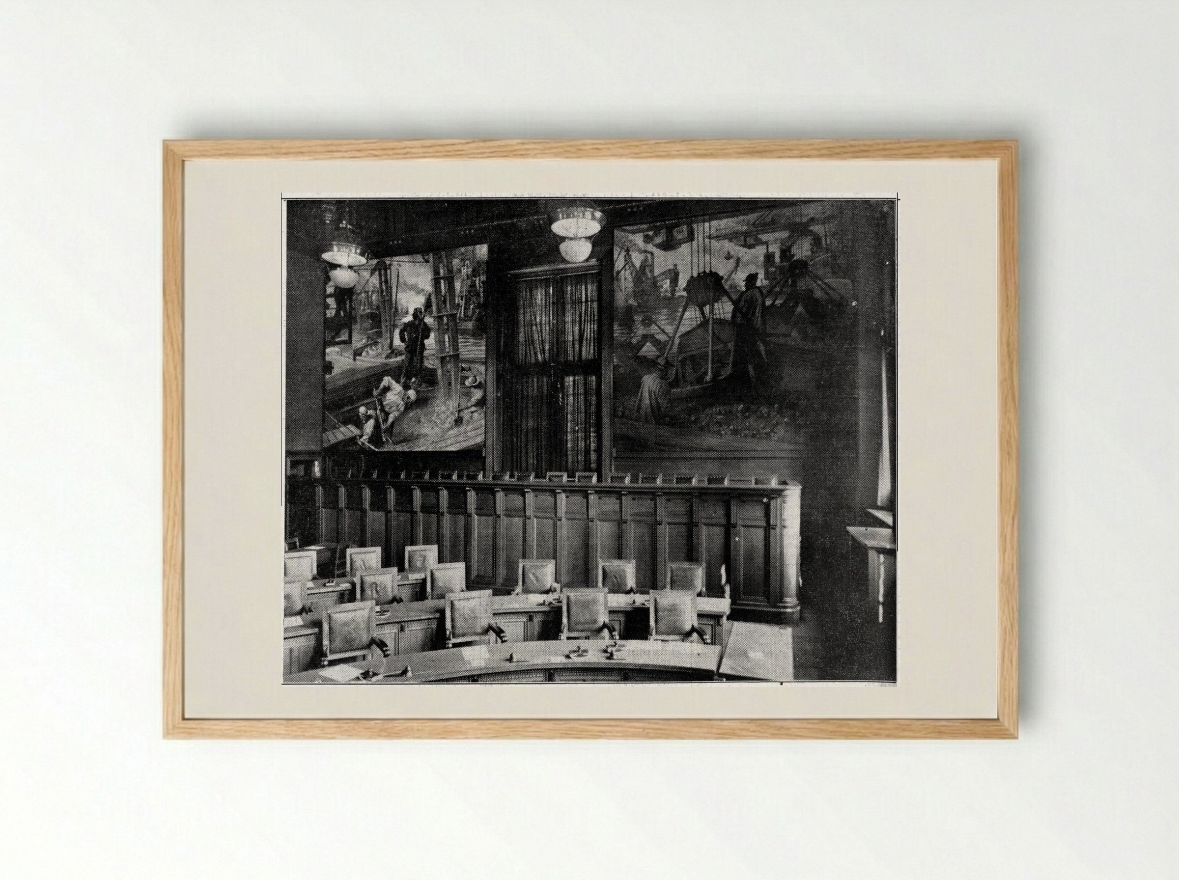 Gezicht op een gracht in Rotterdam - Marius Richters - Framed Print Wood
