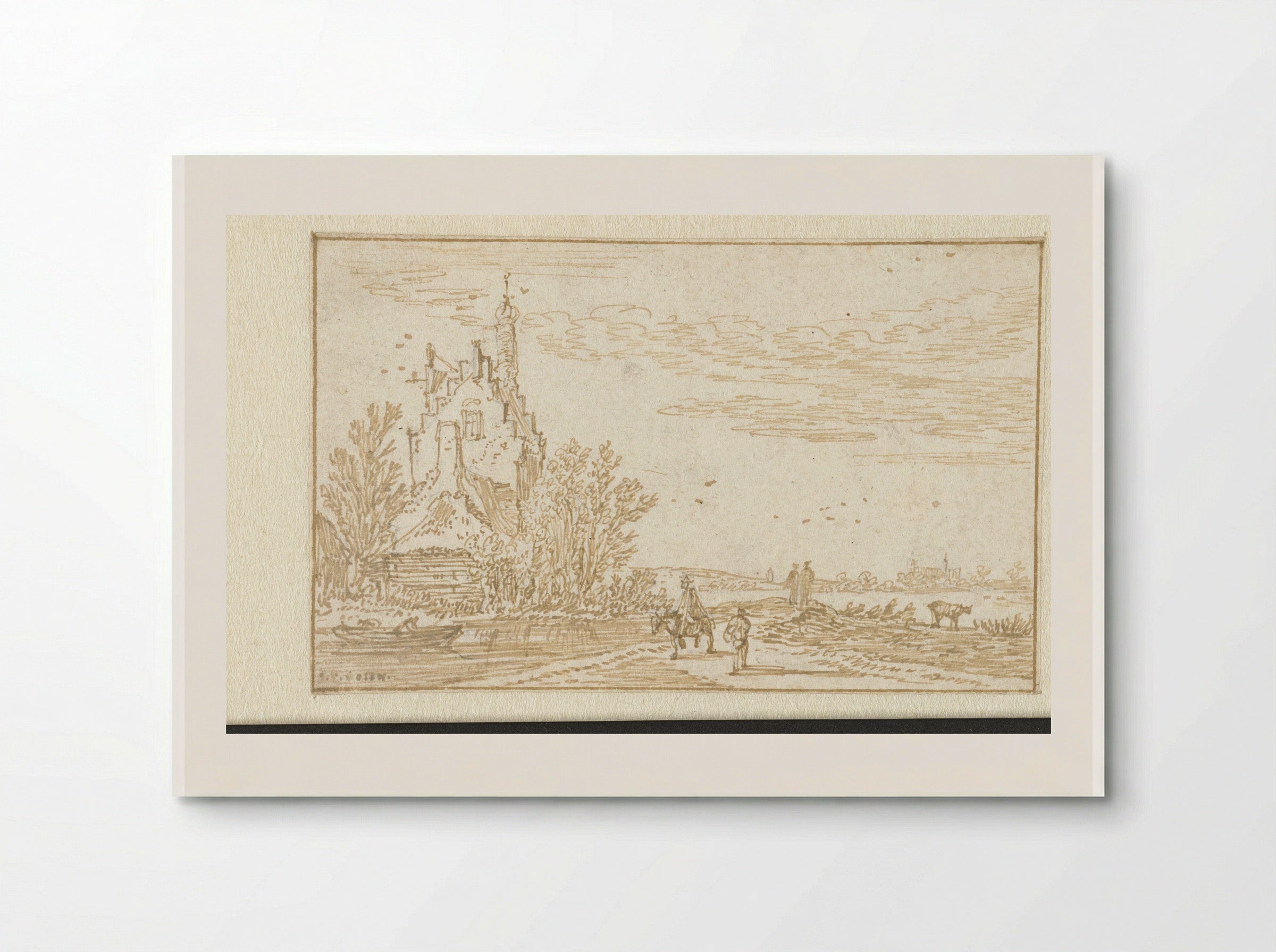 Gezicht op een kasteeltje - Jan van Goyen - Poster