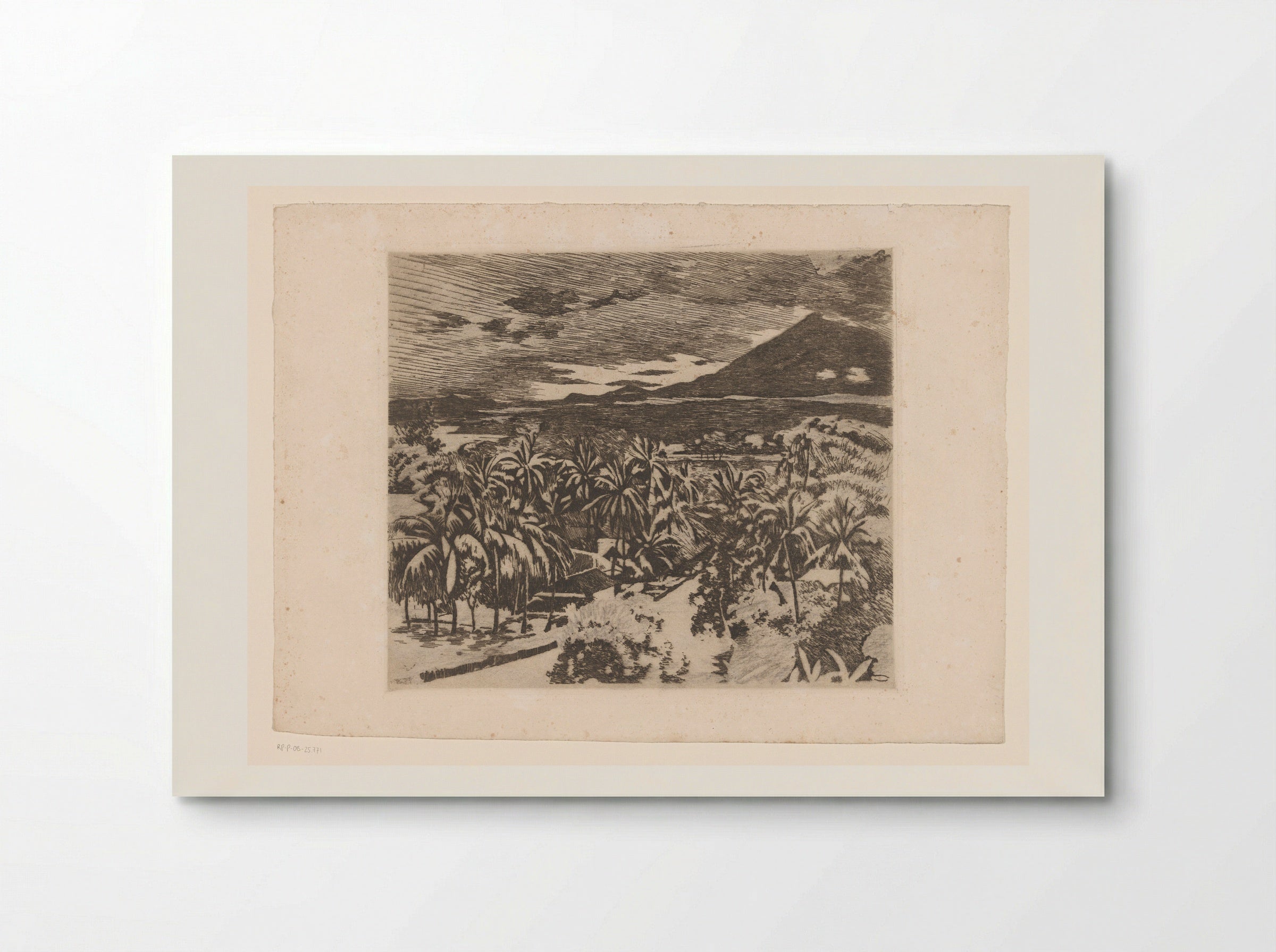 Gezicht op een landschap met klapperbomen in Buitenzorg - Willem Witsen - Poster