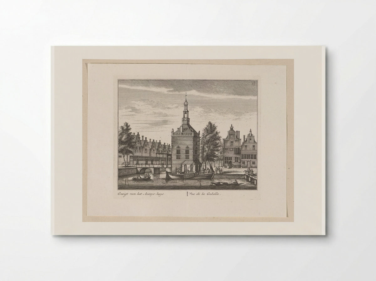 Gezicht op het Accijnshuis te Alkmaar - Leonard Schenk - Poster