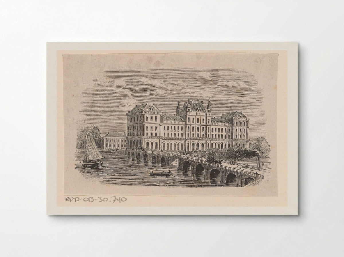Gezicht op het Amstel Hotel te Amsterdam - Isaac Weissenbruch - Poster