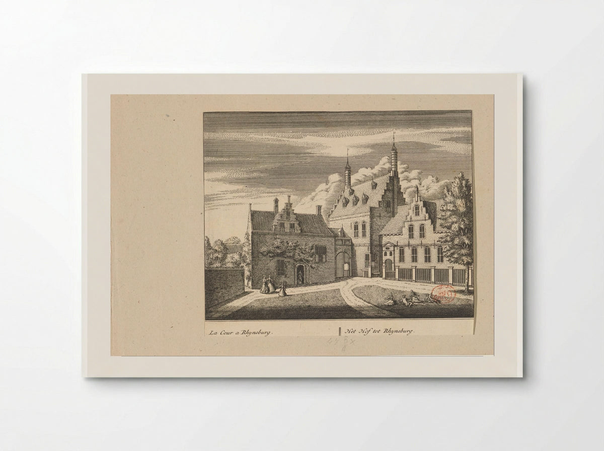 Gezicht op het Hof van Rijnsburg - Abraham Rademaker - Poster