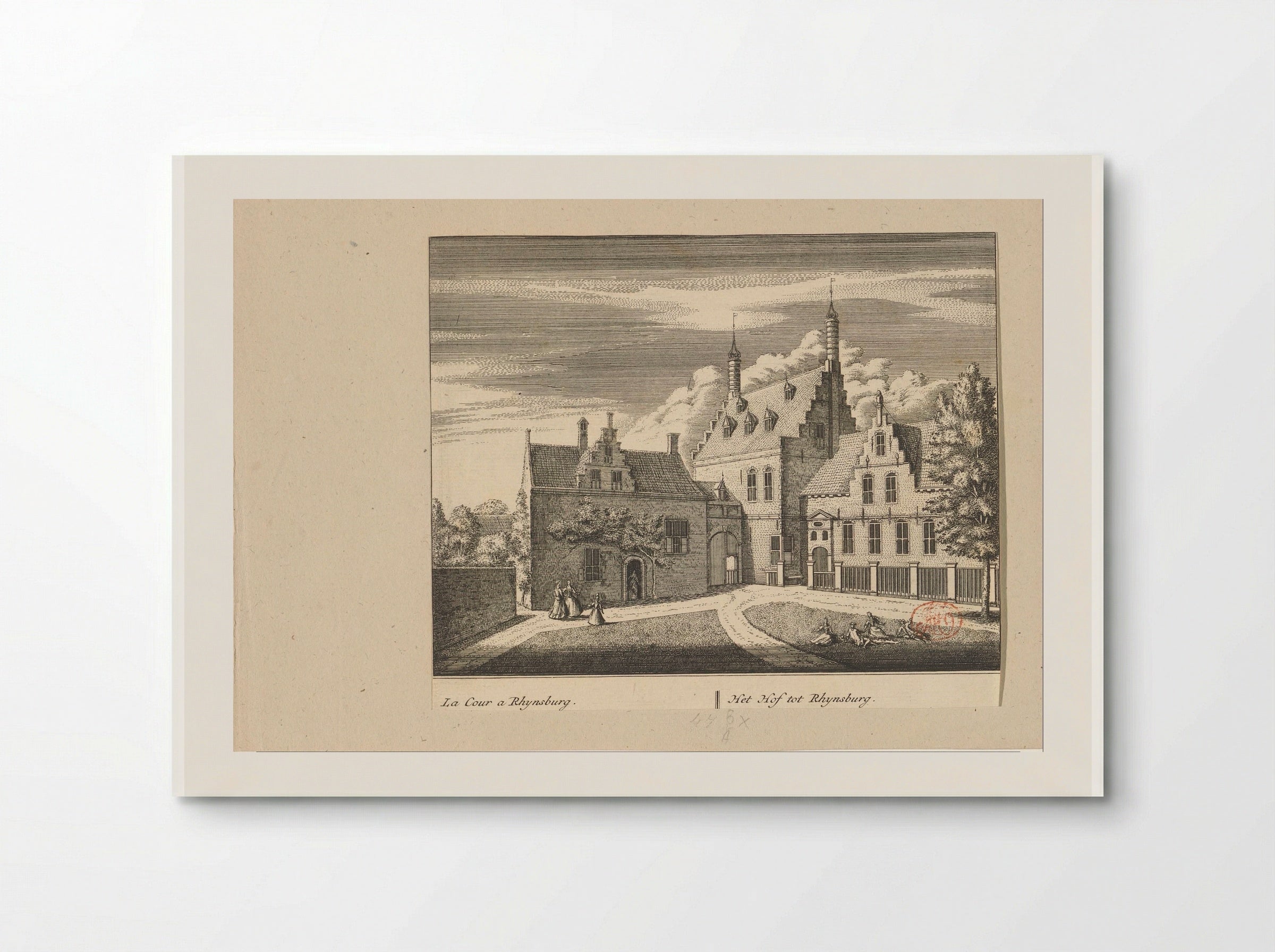 Gezicht op het Hof van Rijnsburg - Abraham Rademaker - Poster