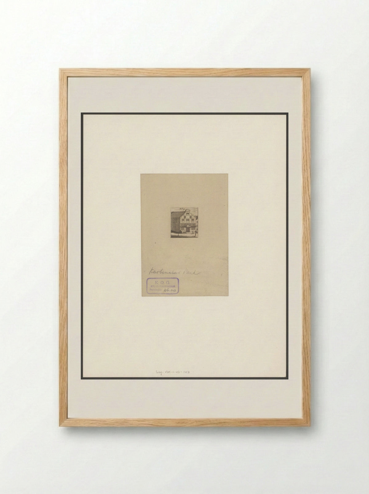 Gezicht op het Kistenmakerspand te Amsterdam - Anna Folkema - Framed Print Wood