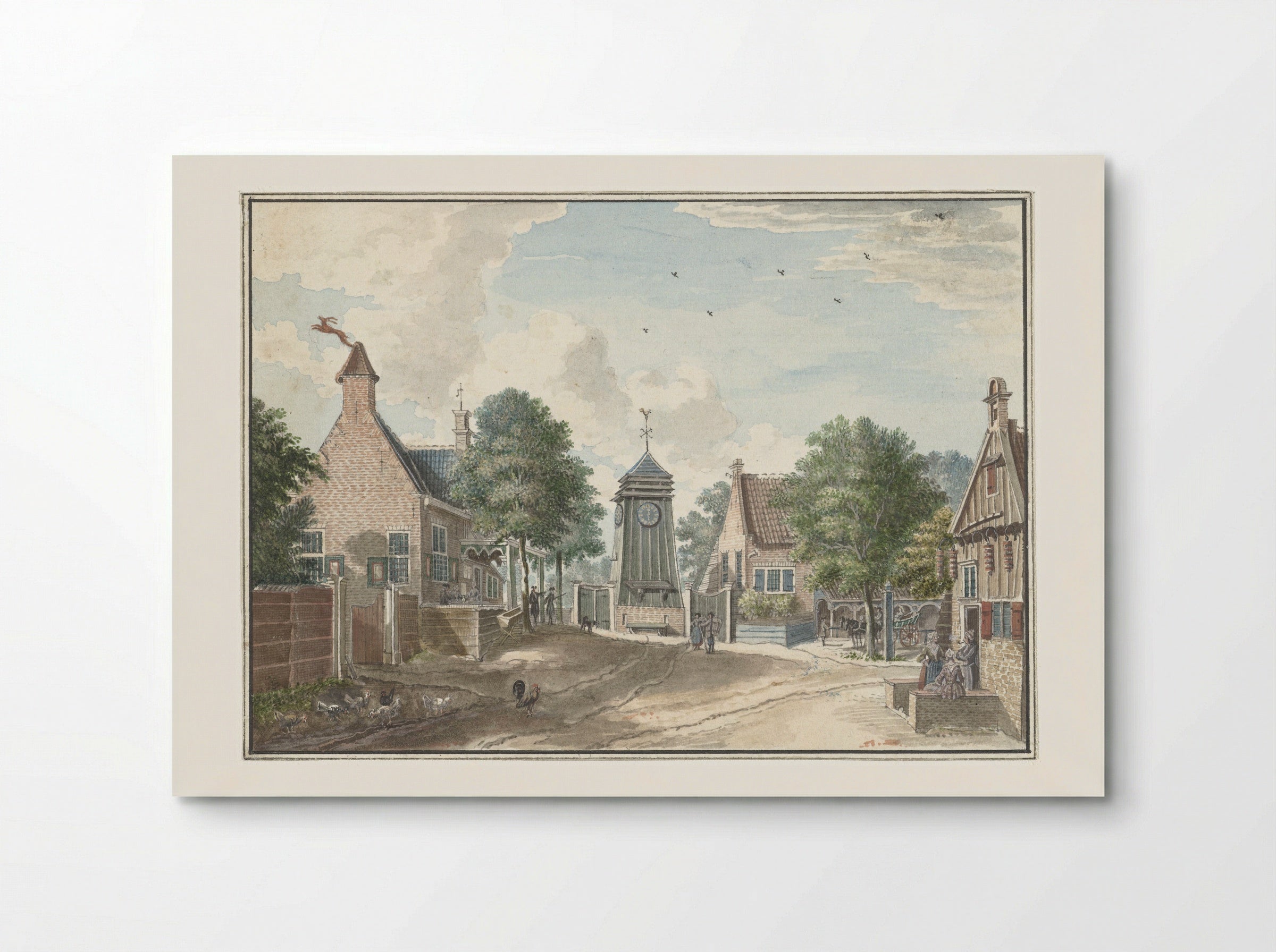 Gezicht op het Klokhuis te Overveen - Jan de Beijer - Poster