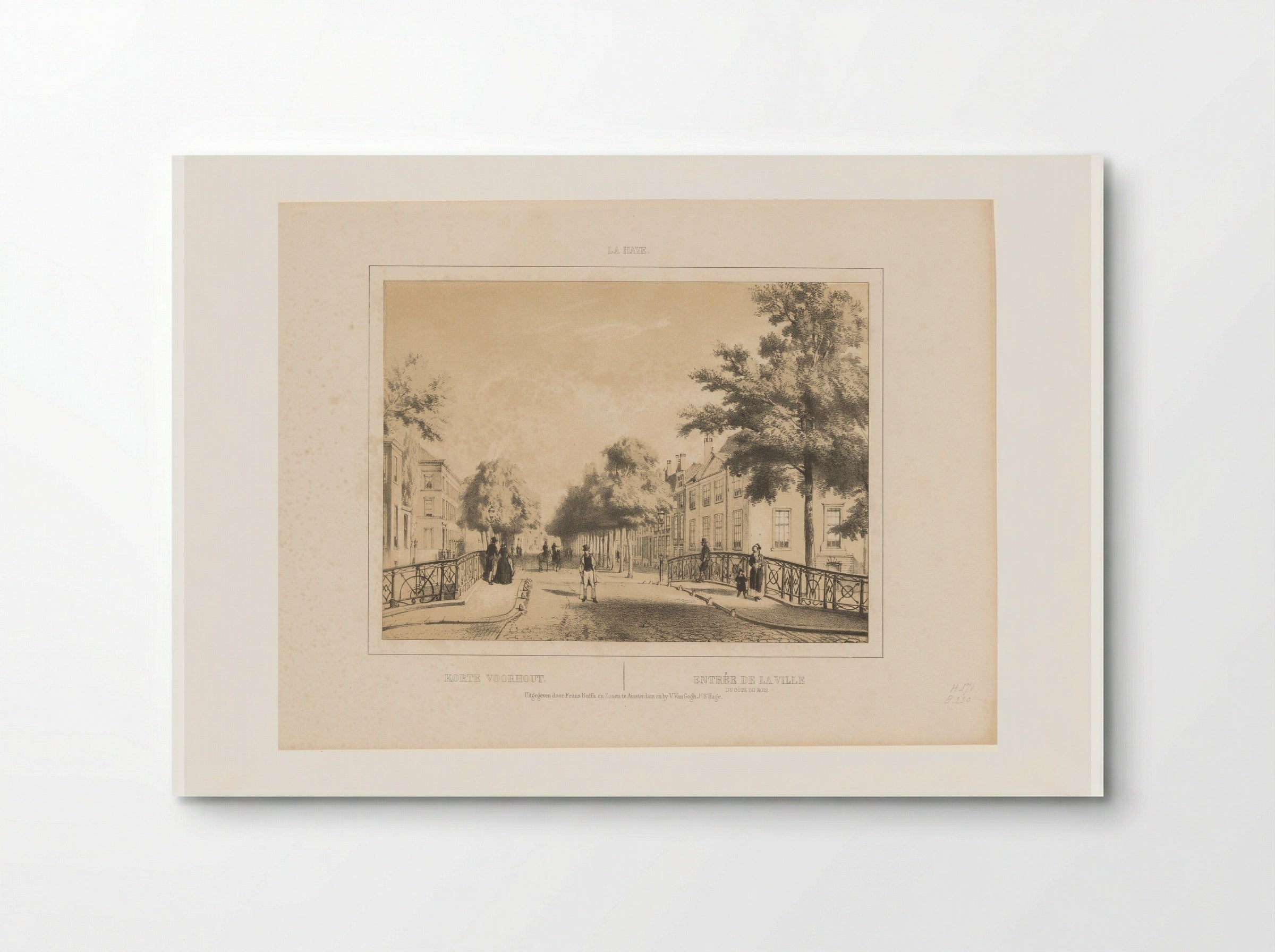 Gezicht op het Korte Voorhout te Den Haag - Jan Weissenbruch - Poster