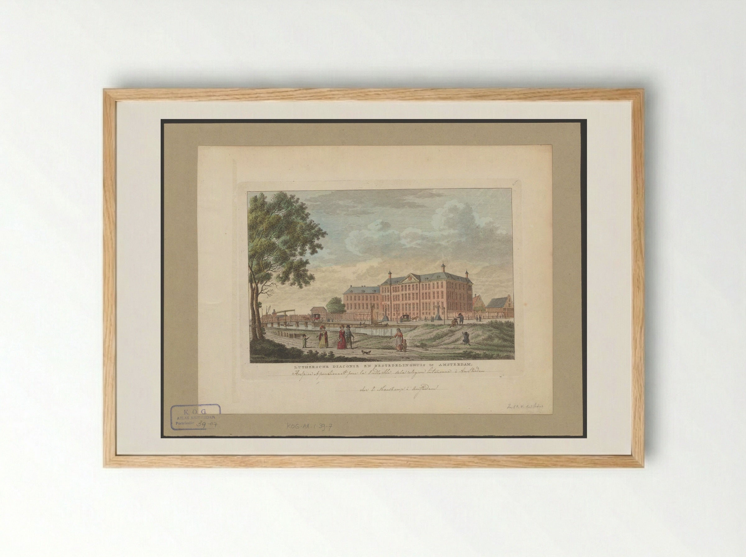 Gezicht op het Lutherse Diaconiehuis te Amsterdam - Carel Frederik Bendorp (I) - Framed Print Wood