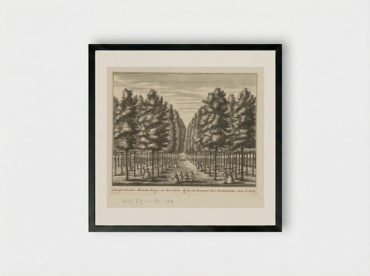 Gezicht op het Mennistenbosje in de Alkmaarder Hout - Leonard Schenk - Framed Print Black