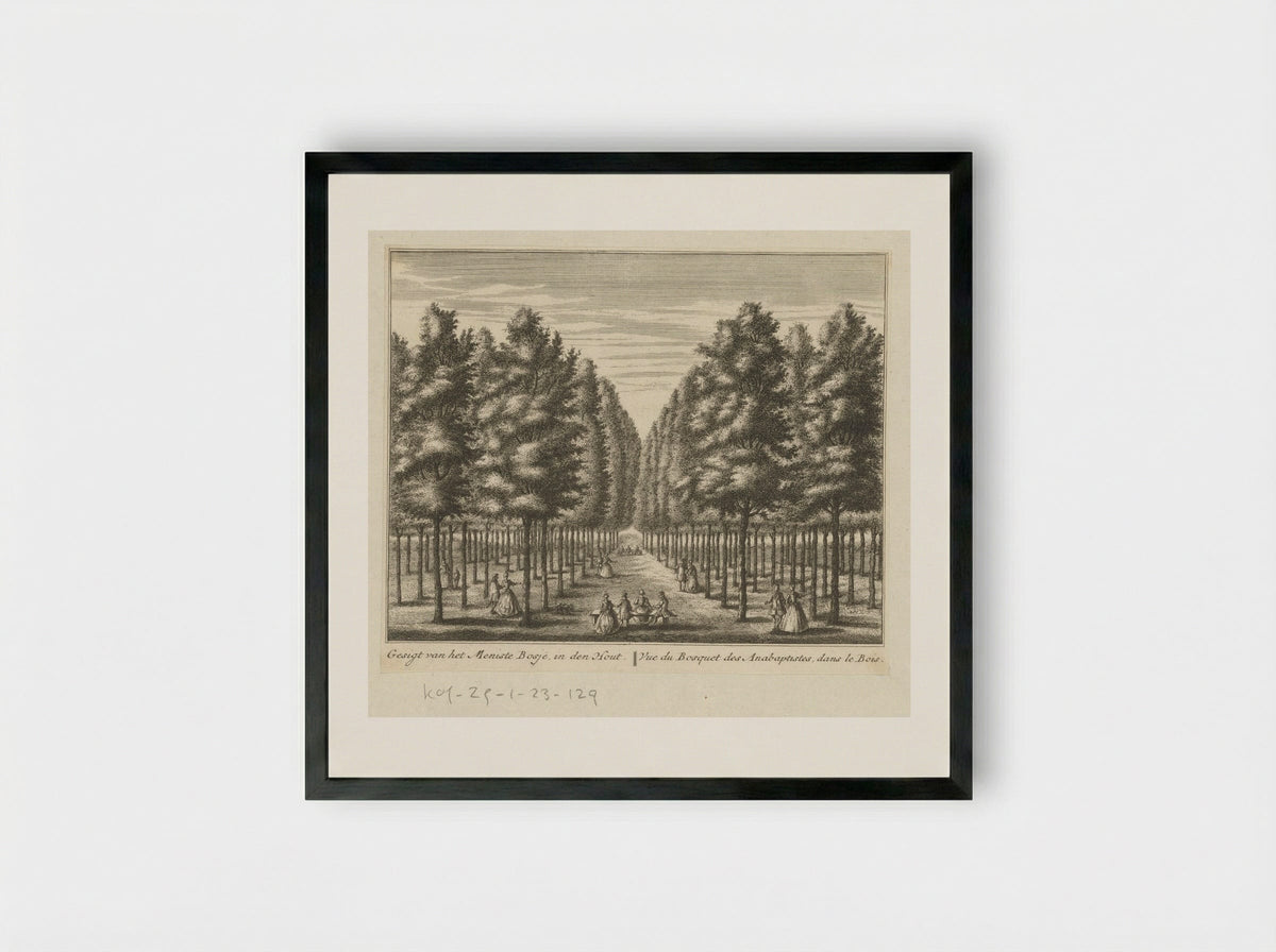 Gezicht op het Mennistenbosje in de Alkmaarder Hout - Leonard Schenk - Framed Print Black