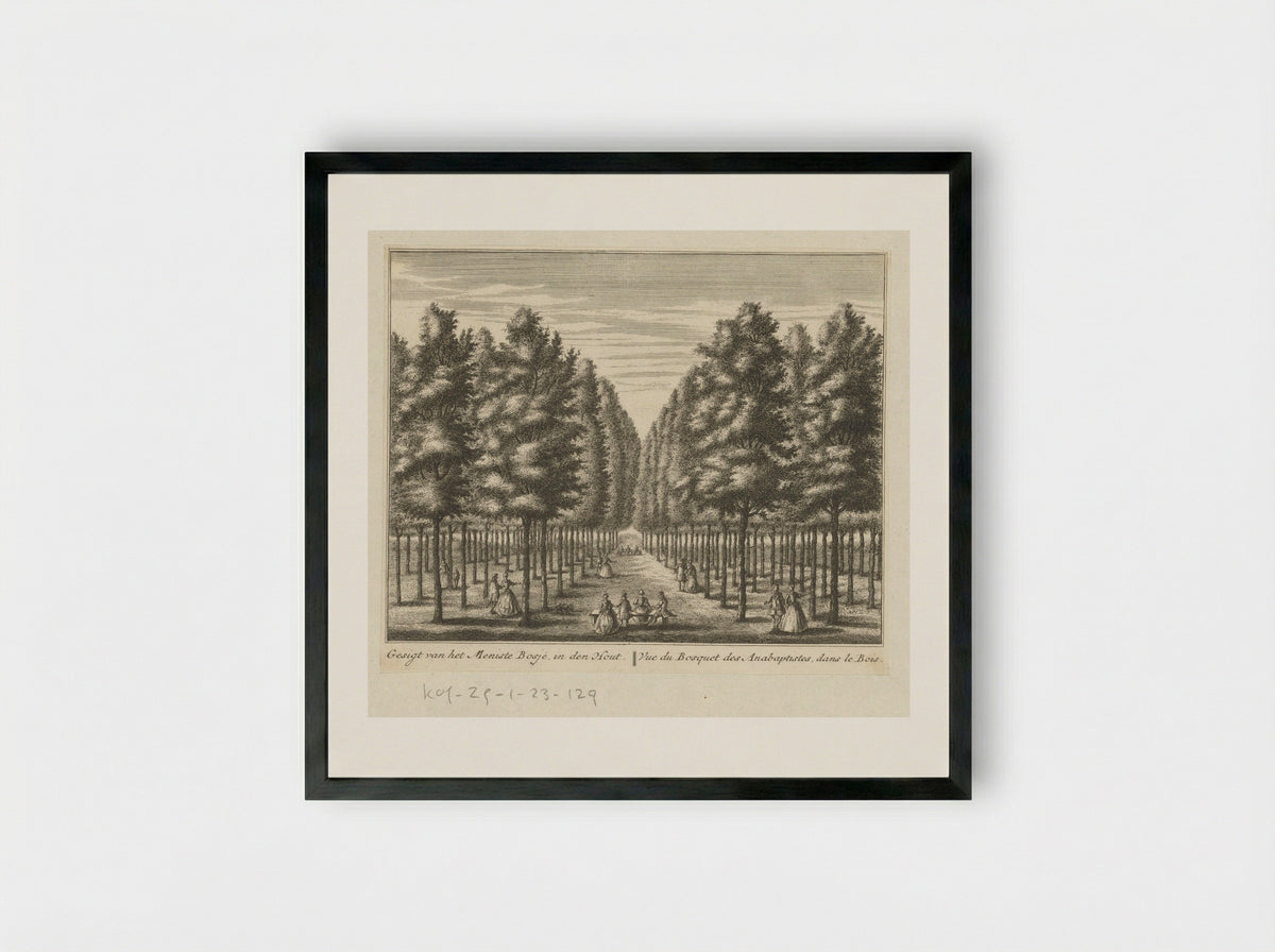 Gezicht op het Mennistenbosje in de Alkmaarder Hout - Leonard Schenk - Framed Print Black