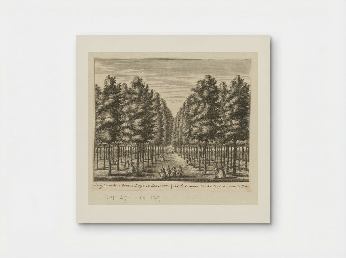 Gezicht op het Mennistenbosje in de Alkmaarder Hout - Leonard Schenk - Poster