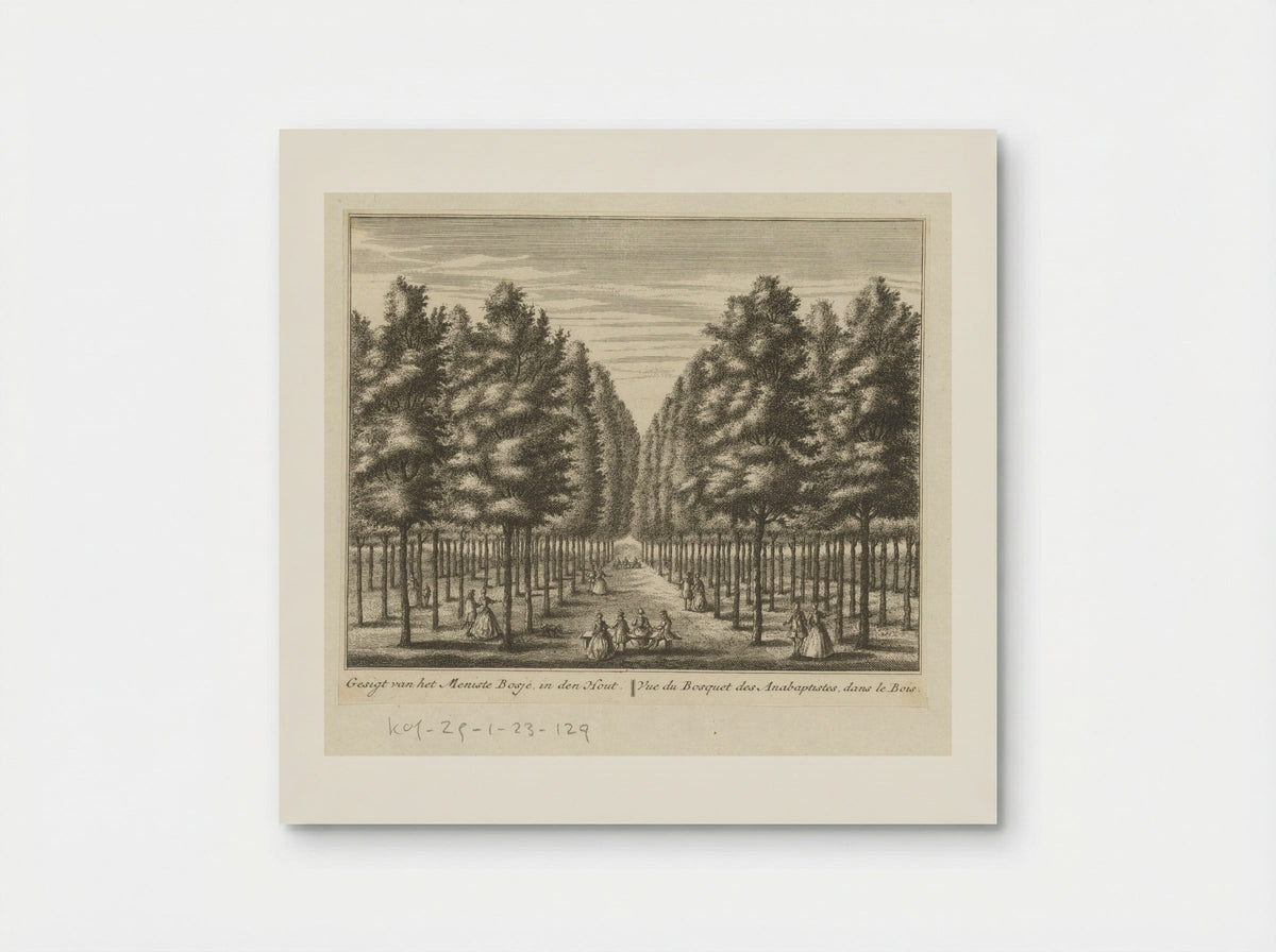 Gezicht op het Mennistenbosje in de Alkmaarder Hout - Leonard Schenk - Poster