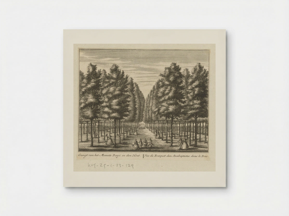 Gezicht op het Mennistenbosje in de Alkmaarder Hout - Leonard Schenk - Poster