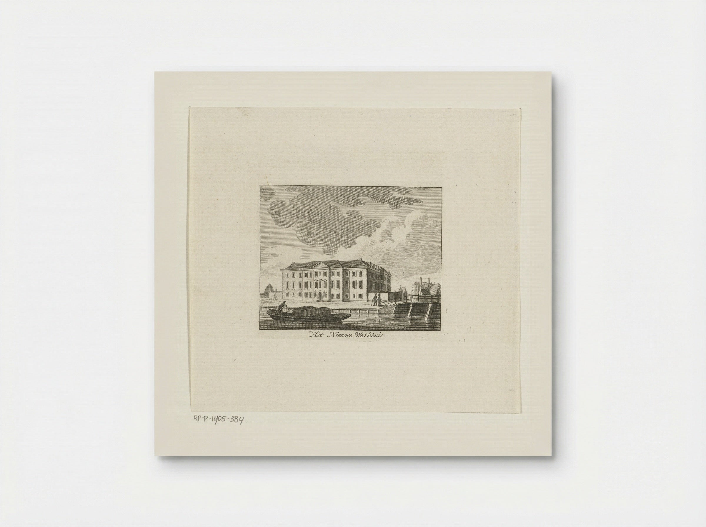 Gezicht op het Nieuwe Werkhuis te Amsterdam - Cornelis Brouwer - Poster