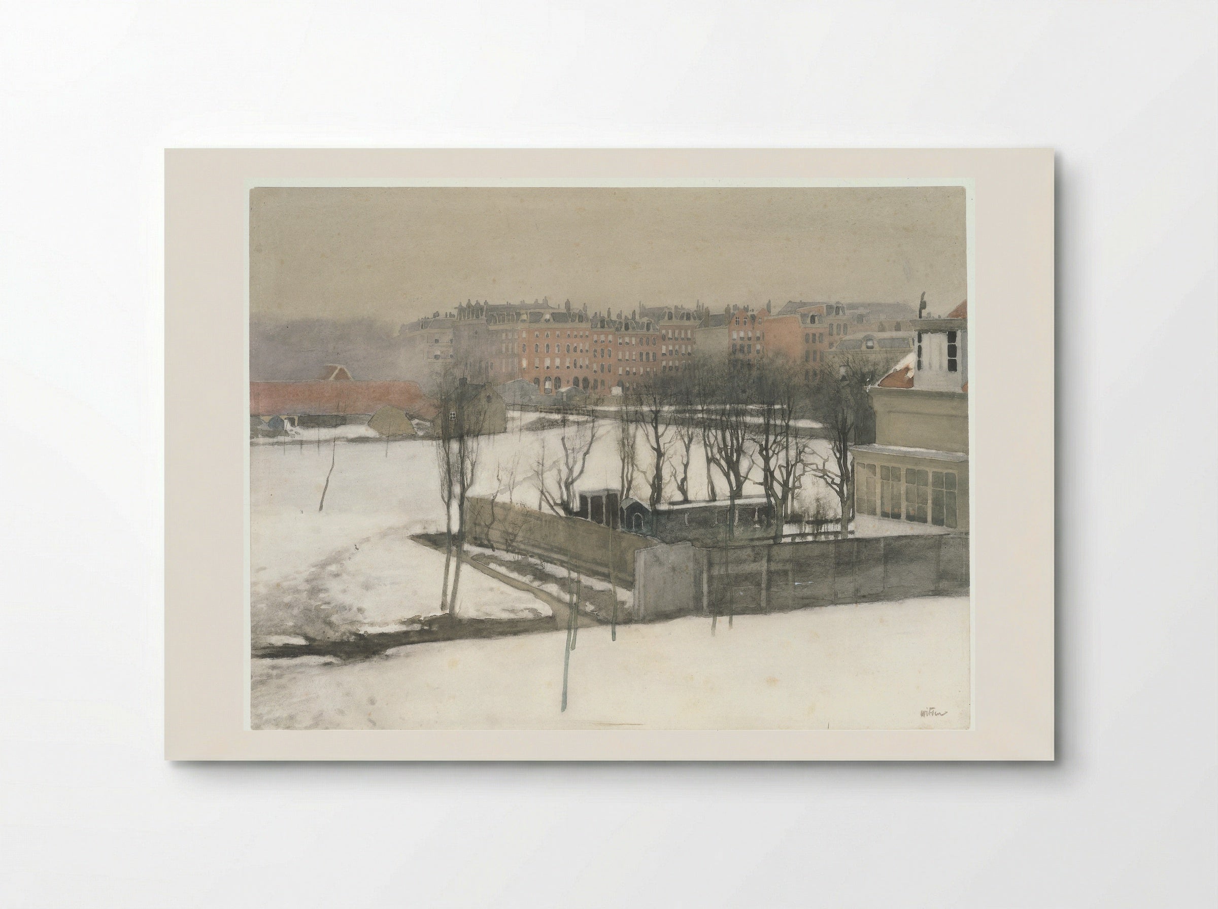 Gezicht op het Oosterpark in de sneeuw - Willem Witsen - Poster