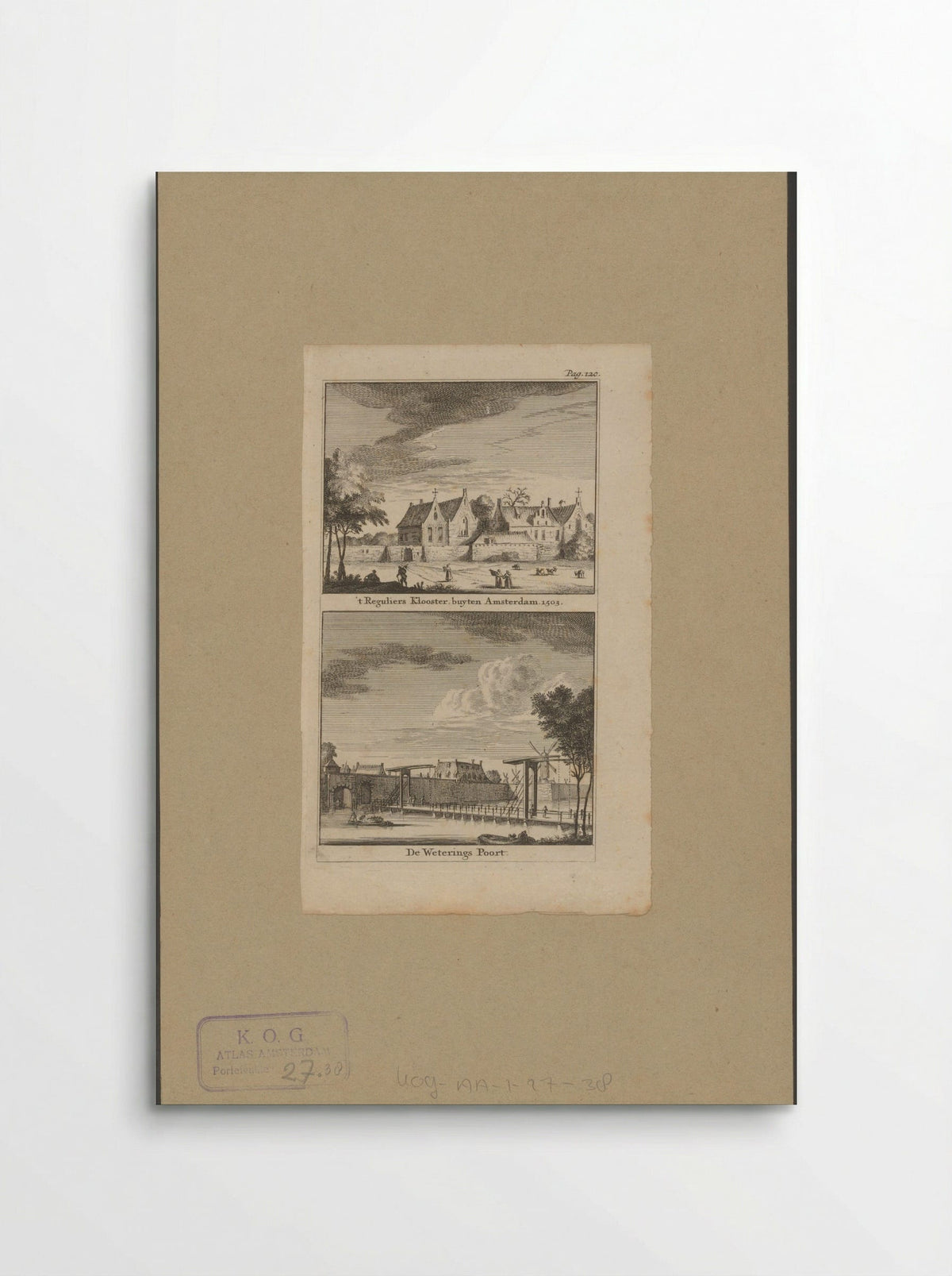 Gezicht op het Reguliersklooster en de Weteringpoort te Amsterdam - Jan Goeree - Poster