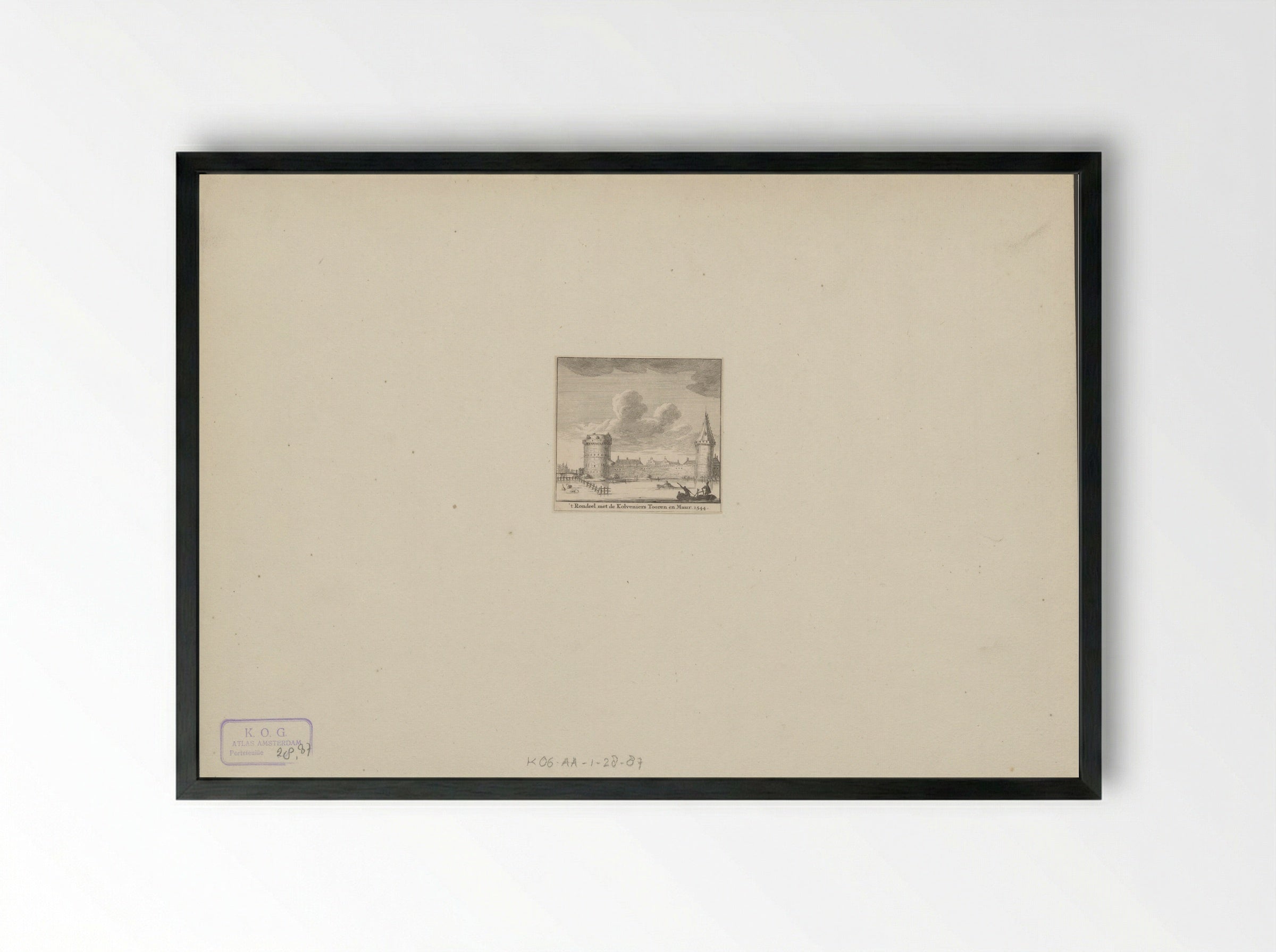 Gezicht op het Rondeel en de toren Swych Utrecht te Amsterdam - Jan Goeree - Framed Print Black