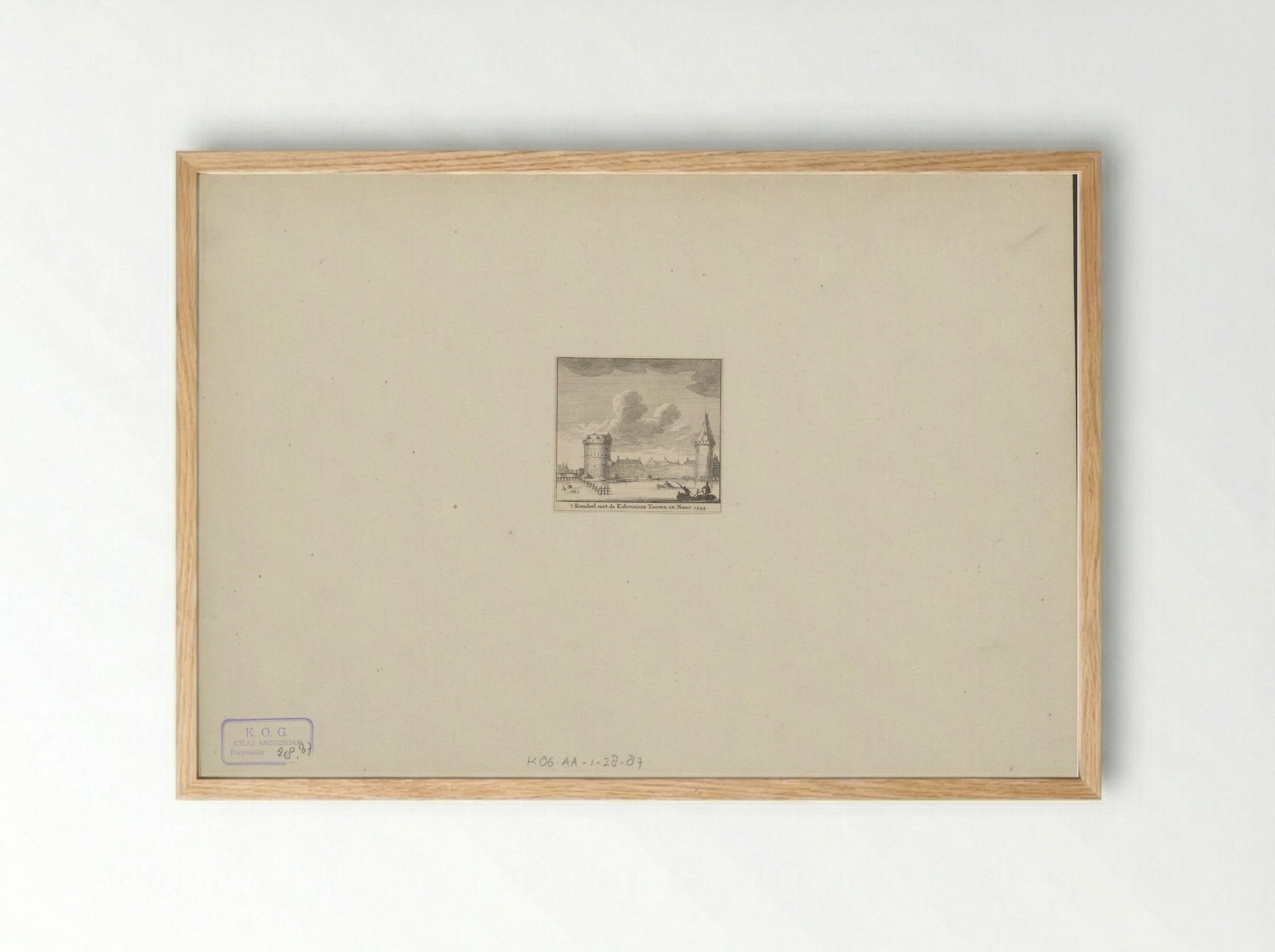 Gezicht op het Rondeel en de toren Swych Utrecht te Amsterdam - Jan Goeree - Framed Print Wood