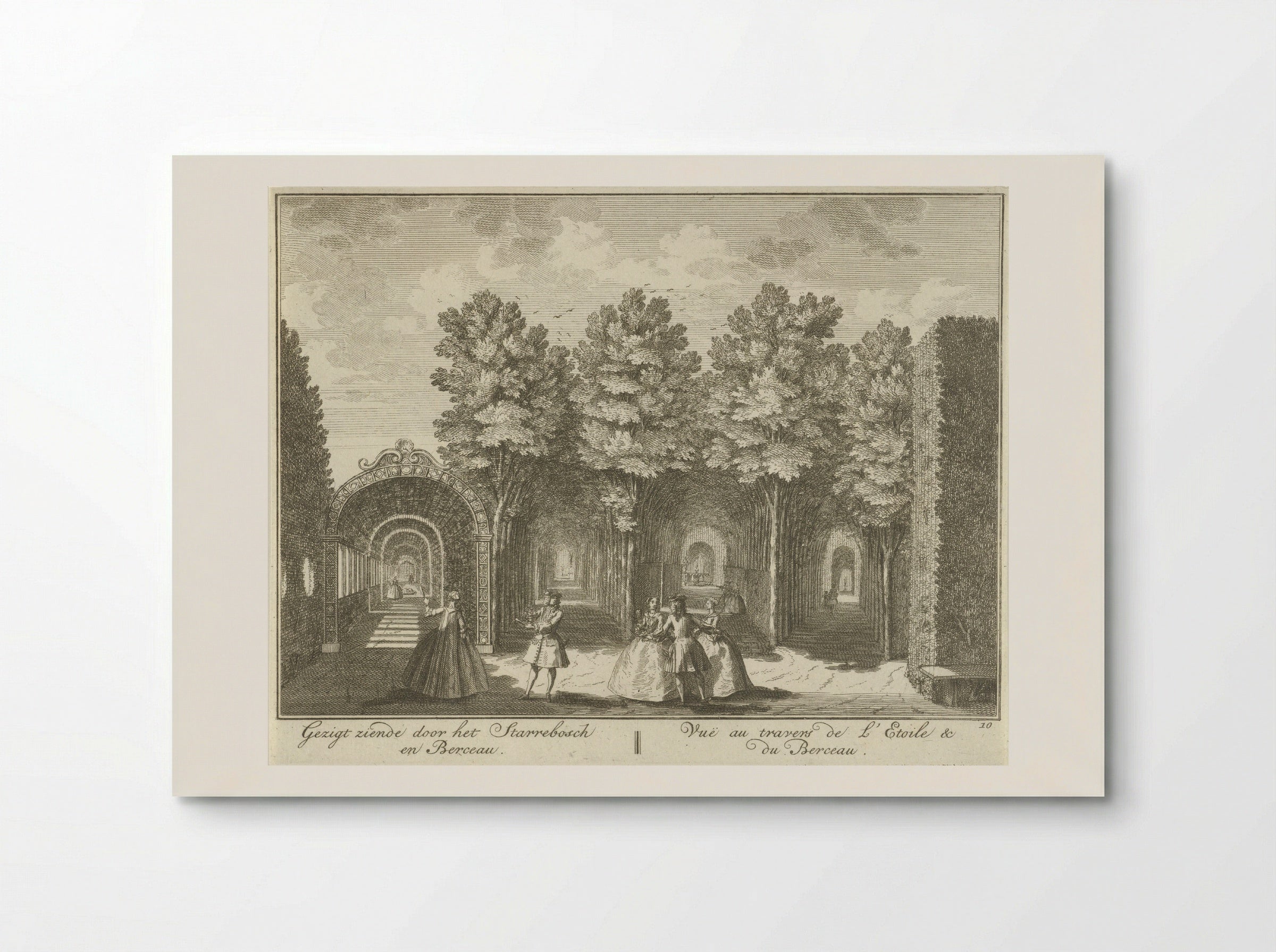 Gezicht op het Sterrenbos in de tuin van Huis ter Meer te Maarssen - Hendrik de Leth - Poster