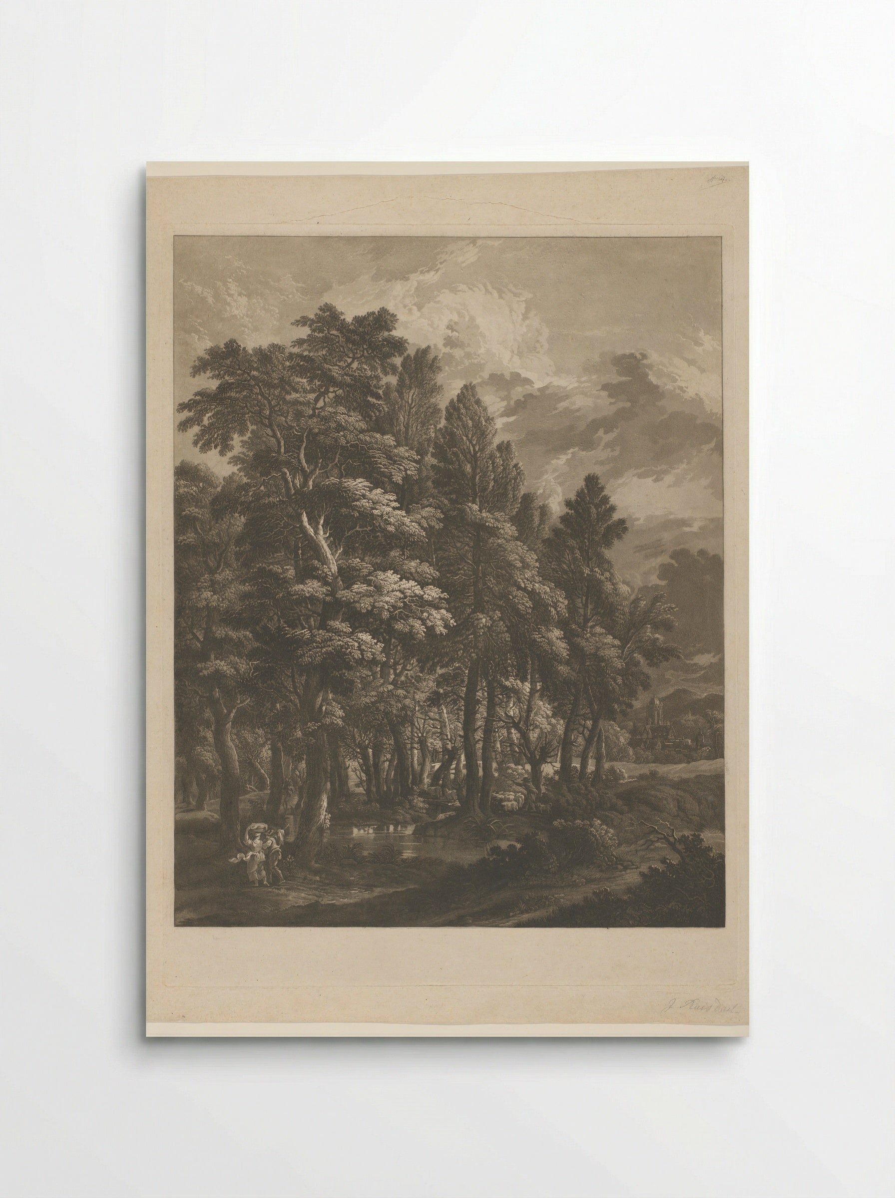 Gezicht op het bos aan de zijde van het Strahlenberger landgoed bij Frankfurt am Main - Maria Catharina Prestel - Poster