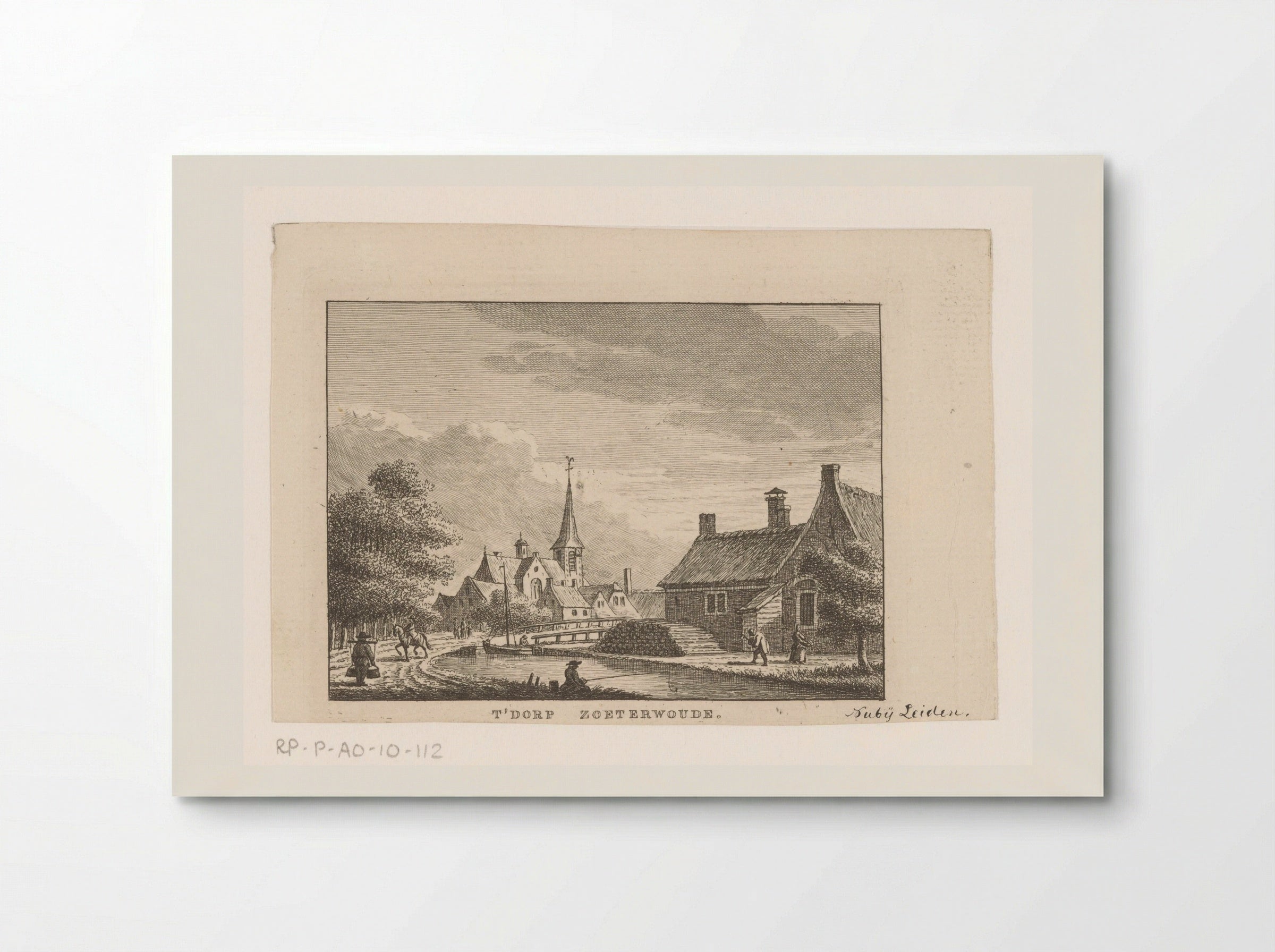Gezicht op het dorp Zoeterwoude - Carel Frederik Bendorp (I) - Poster