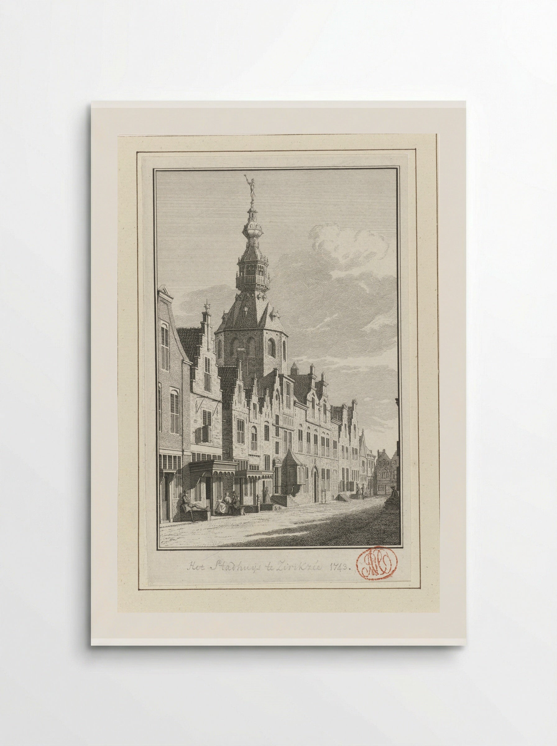 Gezicht op het stadhuis van Zierikzee - Jan Caspar Philips - Poster