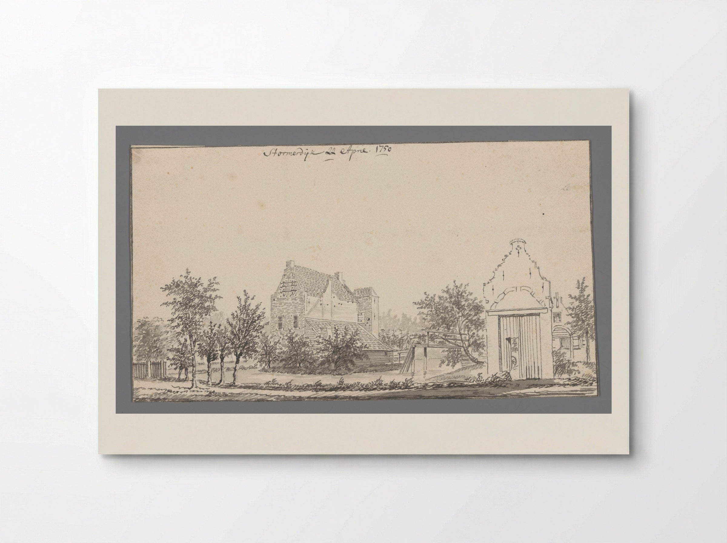 Gezicht op kasteel Stormerdijk bij Nieuwegein - Jan de Beijer - Poster