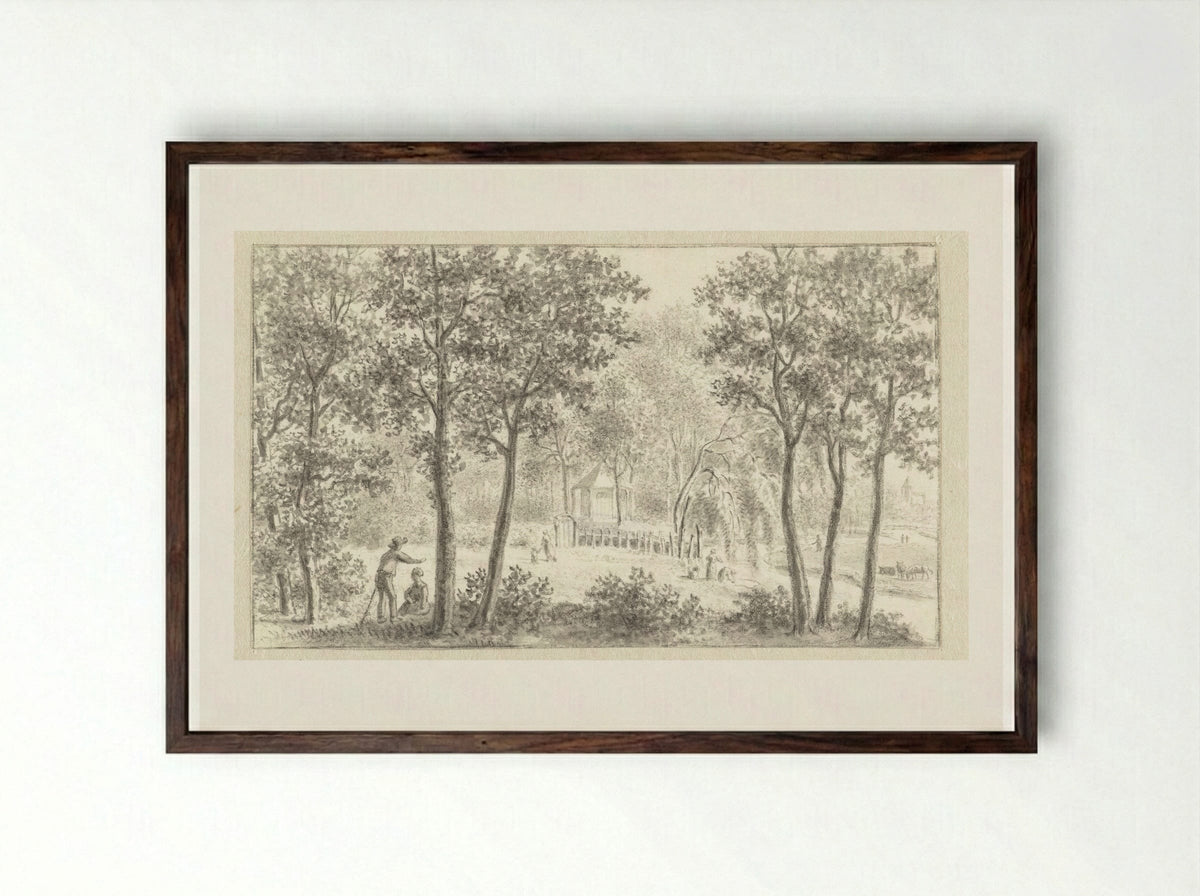 Gezicht op koepel te Son - Ernst Willem Jan Bagelaar - Framed Print Dark Wood