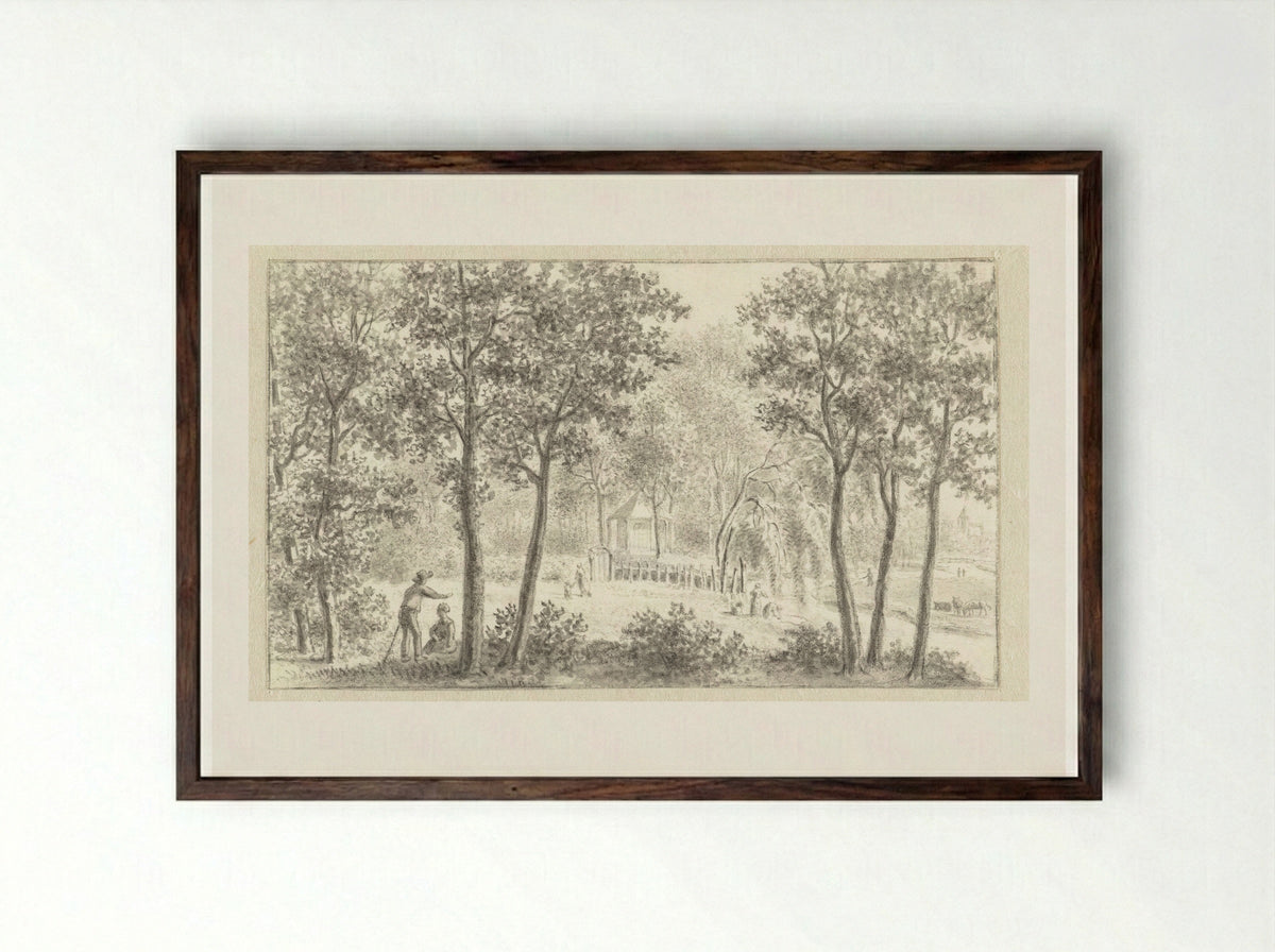 Gezicht op koepel te Son - Ernst Willem Jan Bagelaar - Framed Print Dark Wood