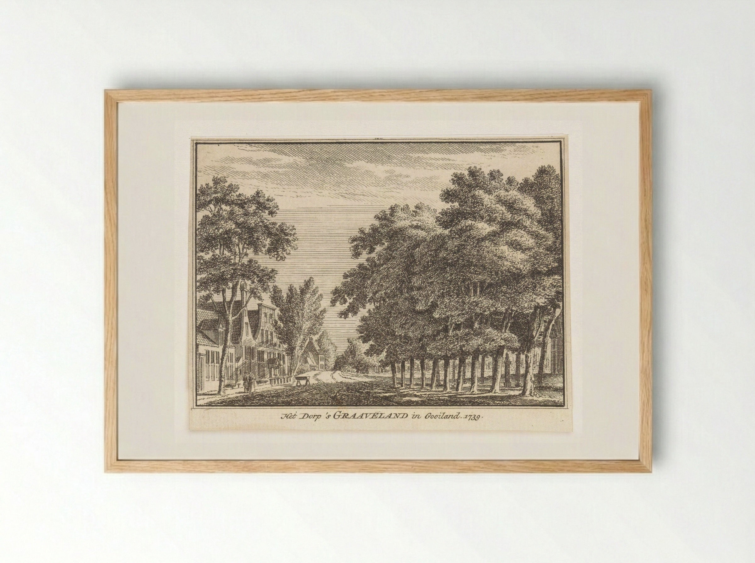 Gezicht op 's-Graveland - Hendrik Spilman - Framed Print Wood