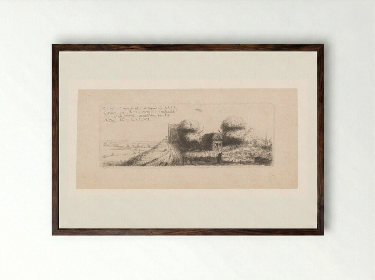 Gezicht op 't Molentje (The Windmill) - Benjamin Wilson - Framed Print Dark Wood