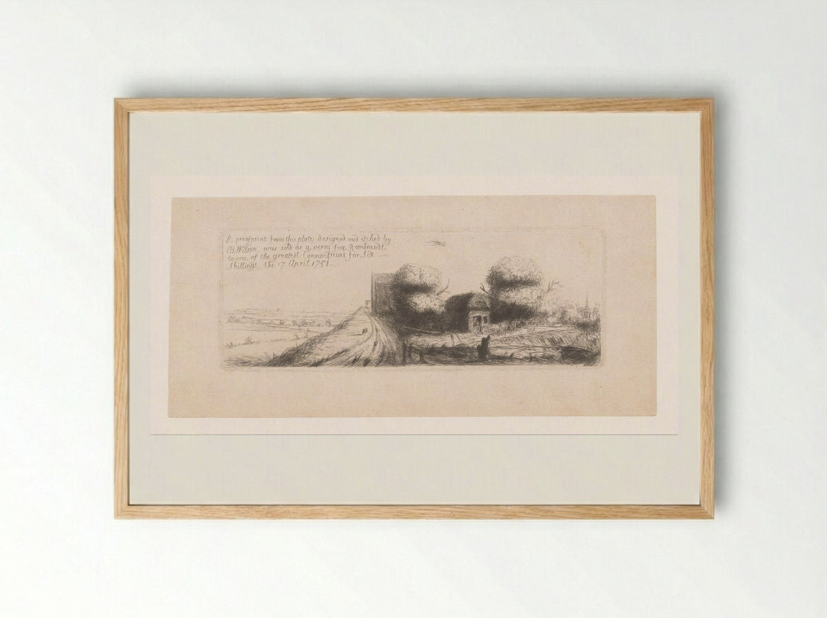 Gezicht op 't Molentje (The Windmill) - Benjamin Wilson - Framed Print Wood