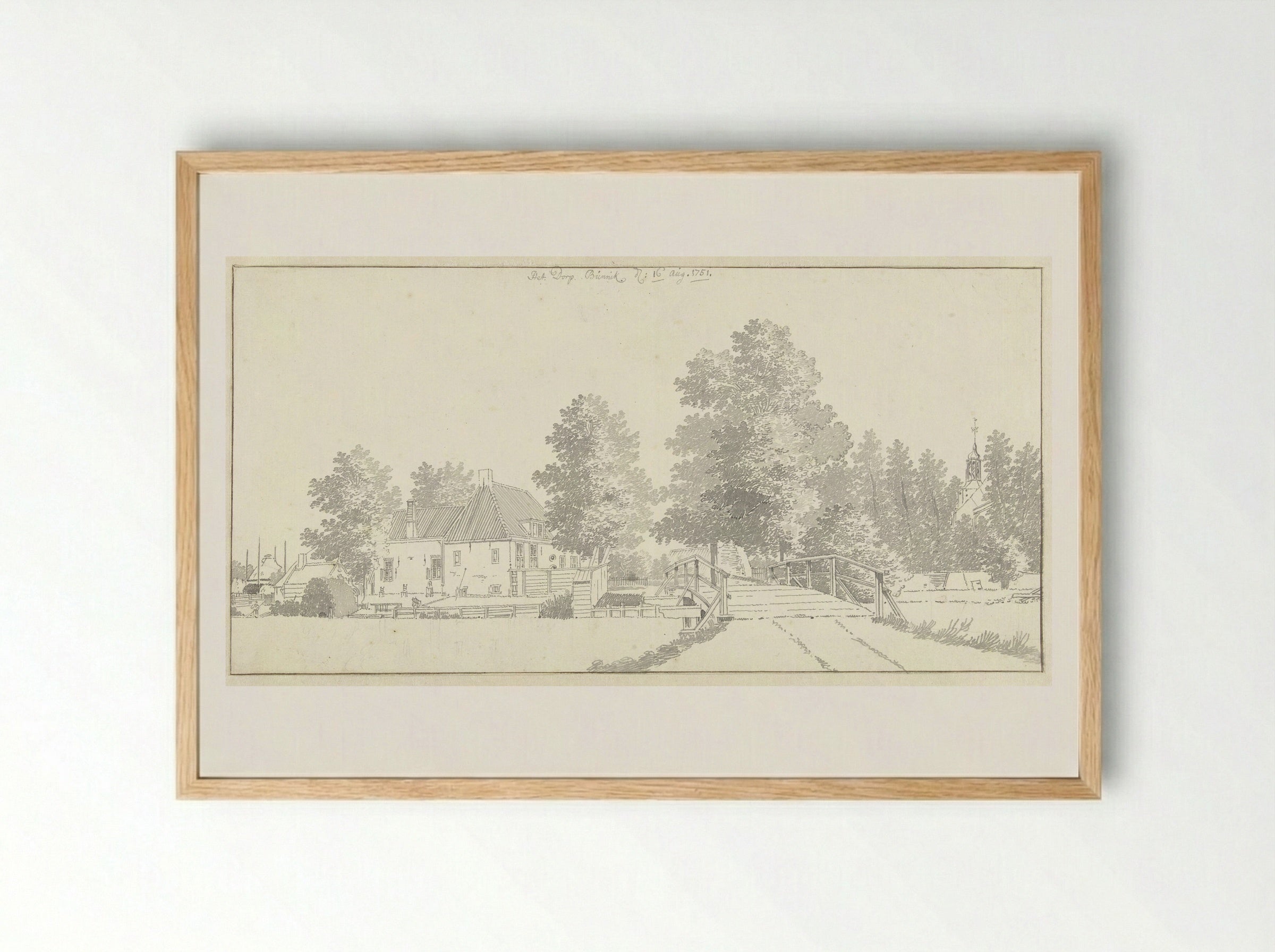 Gezicht te Bunnik - Jan de Beijer - Framed Print Wood