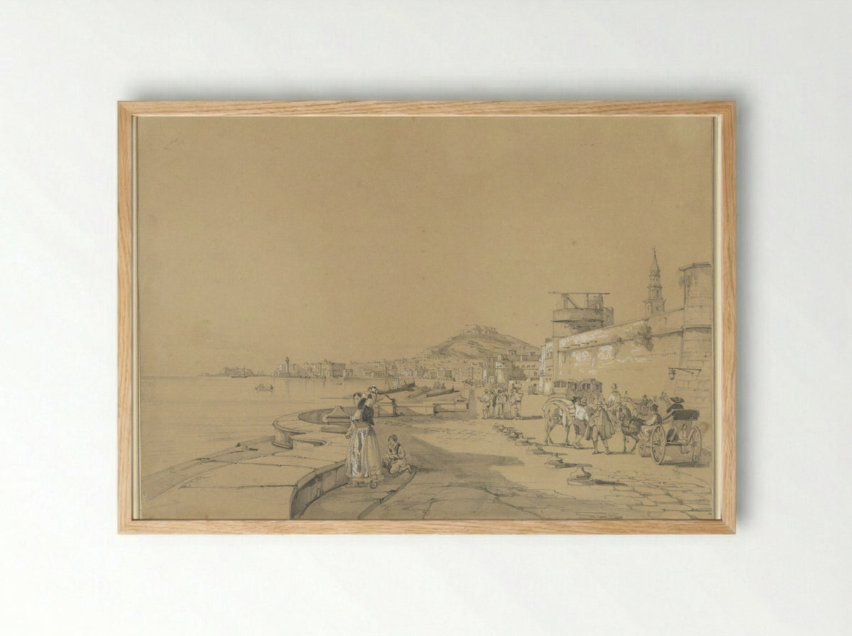Gezicht te Napels - Antoine Eugène Ernest Buttura - Framed Print Wood