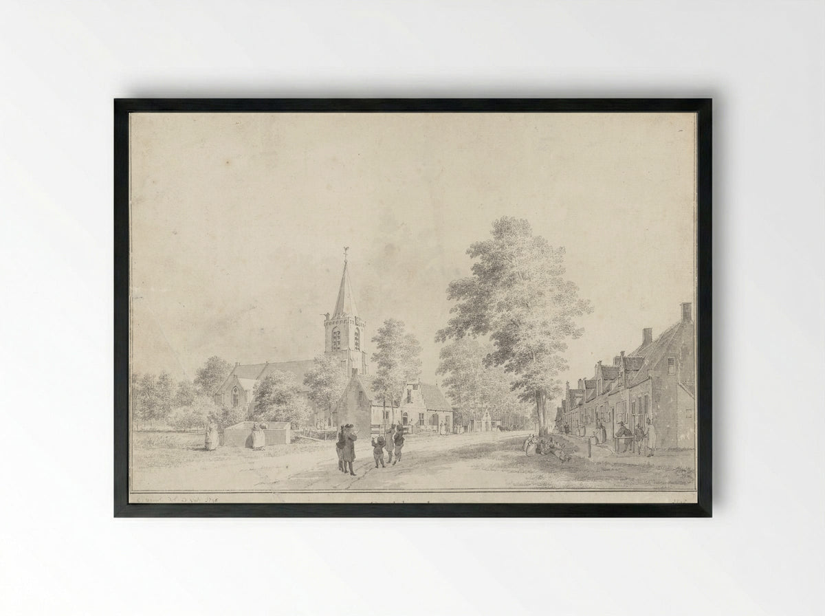 Gezicht te Oudelande - Cornelis Pronk - Framed Print Black