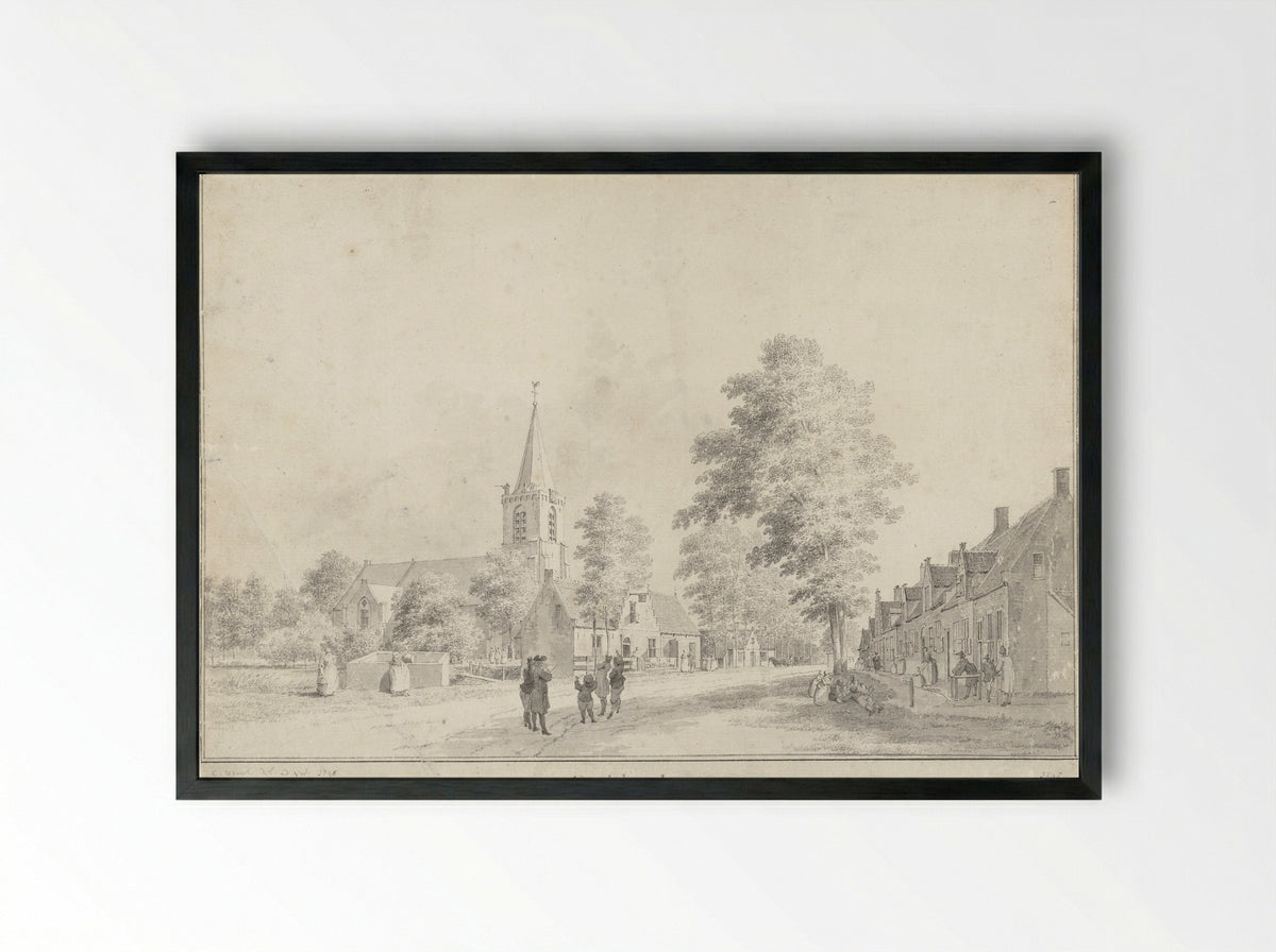 Gezicht te Oudelande - Cornelis Pronk - Framed Print Black
