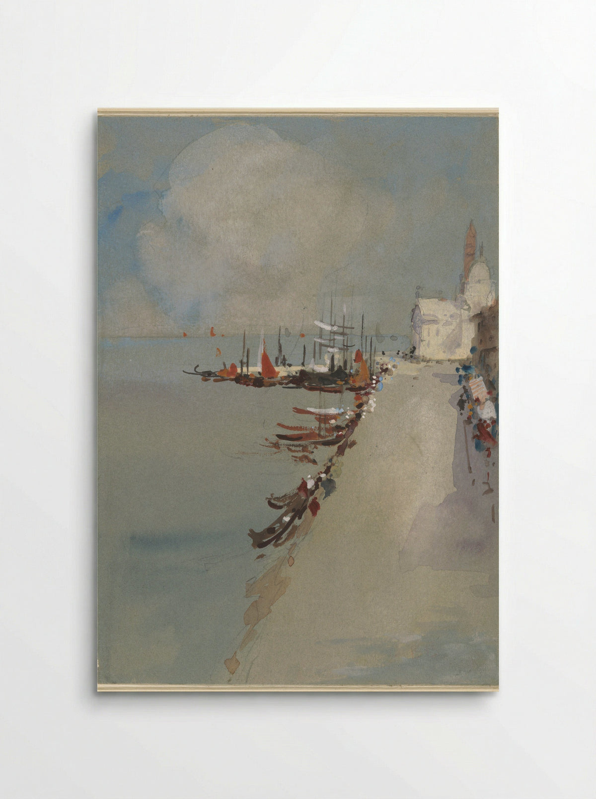 Gezicht te Venetië met het kanaal van Giudecca - Hercules Brabazon Brabazon - Poster