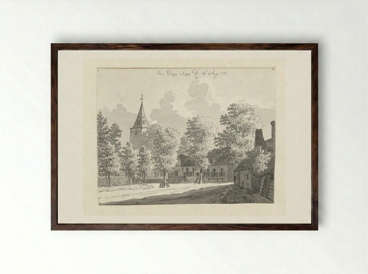 Gezicht te Zeist - Jan de Beijer - Framed Print Dark Wood